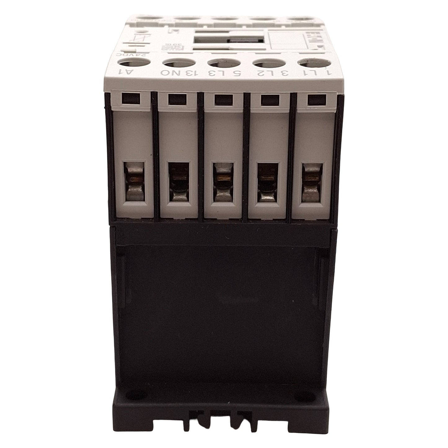 Used Eaton XTCE012B10TD IEC Contactor, 3NO+1NO, 12A, 10HP @ 3Ø 600VAC, 24VDC Coil