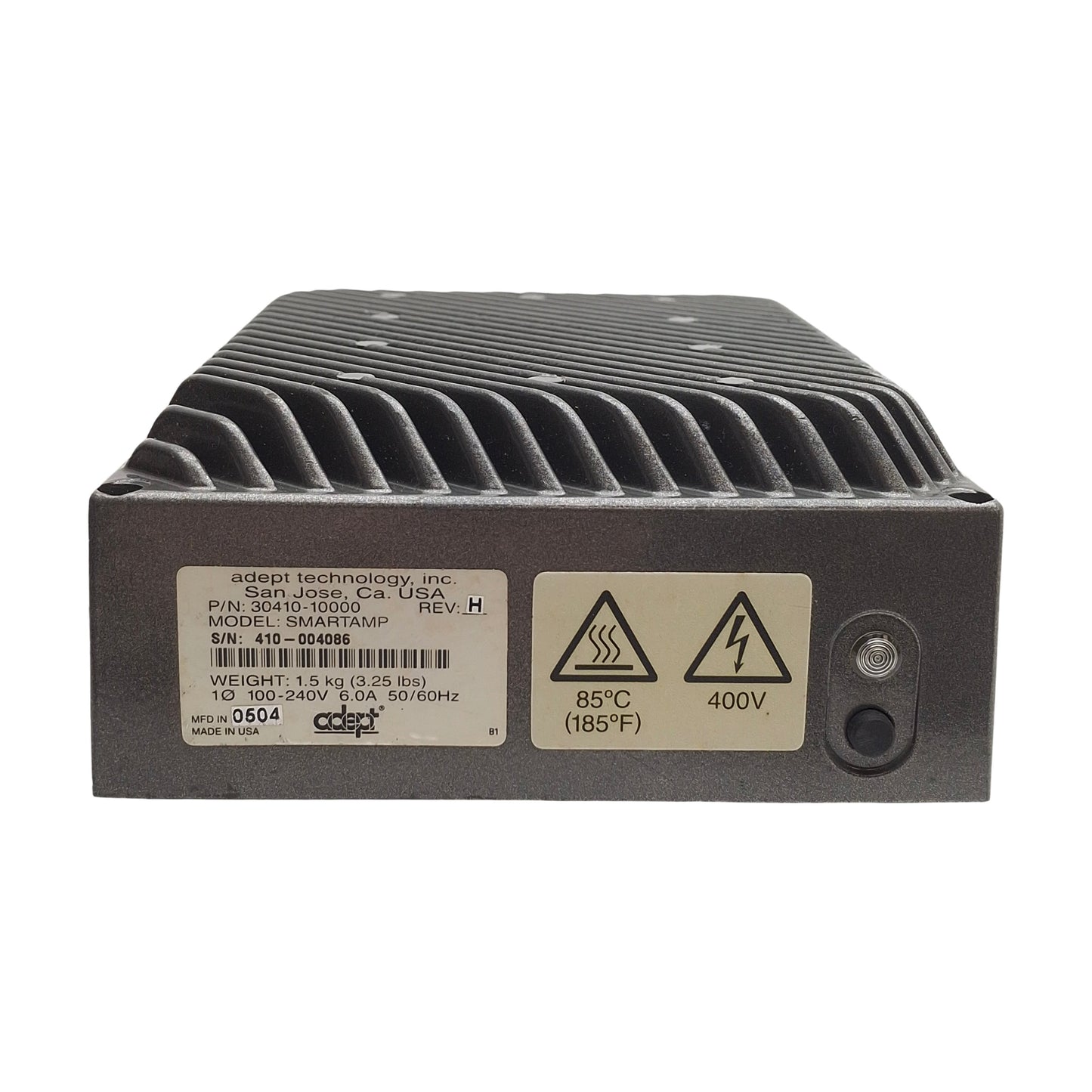 Used Adept 30410-100000 Rev:H SmartAmp Servo Amplifier, 1-Phase 100-240VAC 6A 50/60Hz