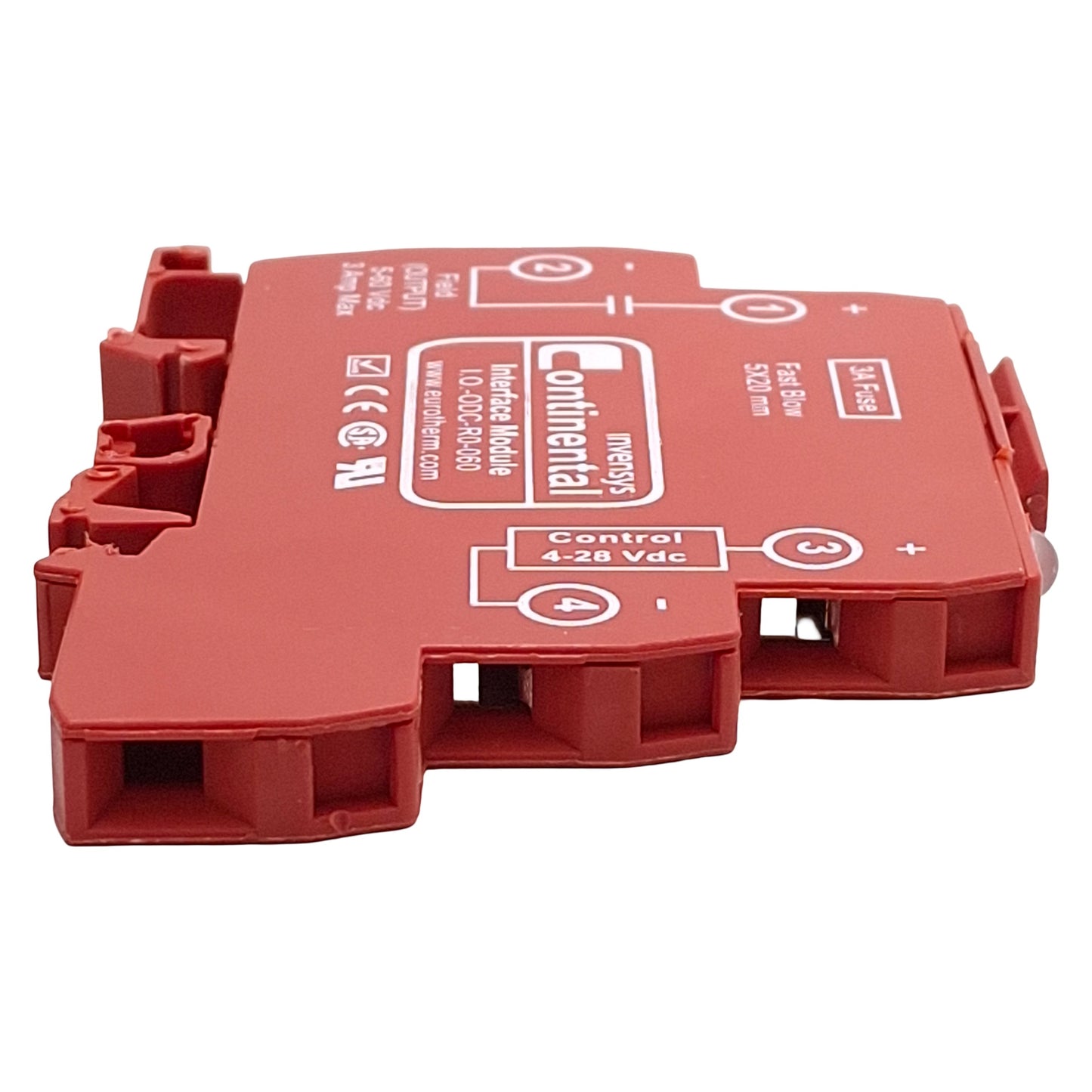 Used Continental I.O.-ODC-R0-060 Interface Module, 4-28VDC Control, 5-60VDC Output