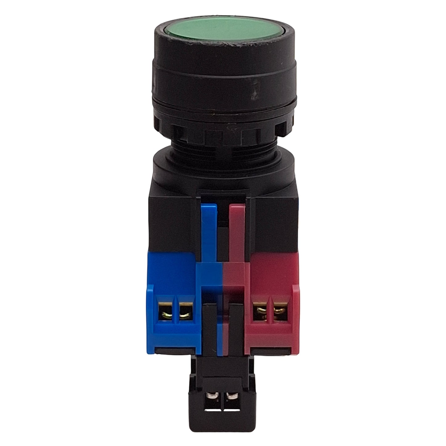 Used Idec HW1L-M1F11QD-G-24V Green Momentary Illuminated Pushbutton, 1NO+1NC, 24VDC