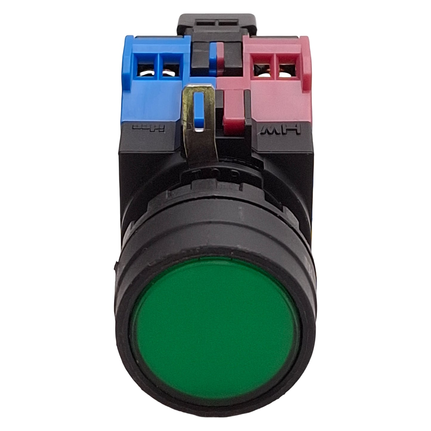 Used Idec HW1L-M1F11QD-G-24V Green Momentary Illuminated Pushbutton, 1NO+1NC, 24VDC