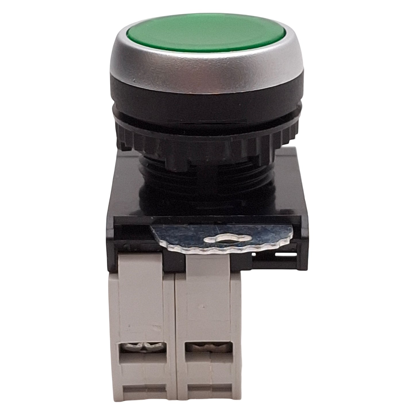 Used Baco L21CH20-3EAGL10 Green Illuminated Maintained Pushbutton, 1NO, 24VAC/DC LED