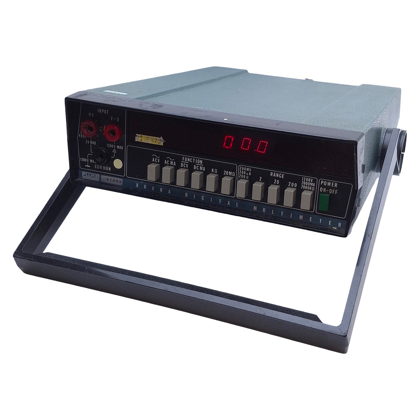 Used Fluke 8000A Digital Multimeter 7-Segment LED, 115-230VAC, 1200V 2A Max Input