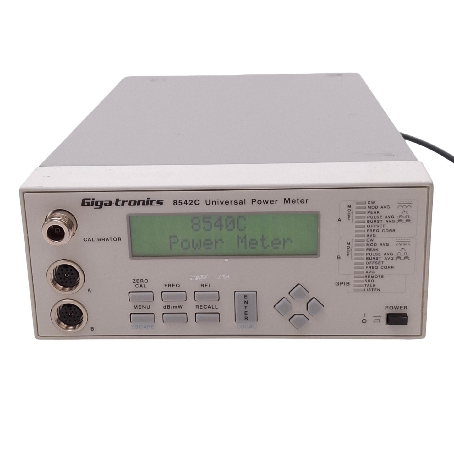 Used Giga-tronics 8542C Universal Power Meter, 2-Channel, 100kHz-40GHz, -70dBm~+47dBm
