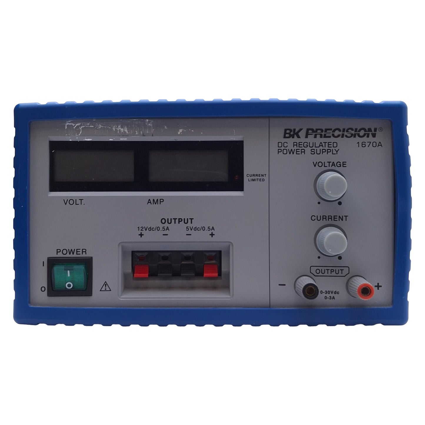 Used BK Precision 1670A DC Regulated Power Supply, 165W, 3 Outputs, 3-Digit LCD