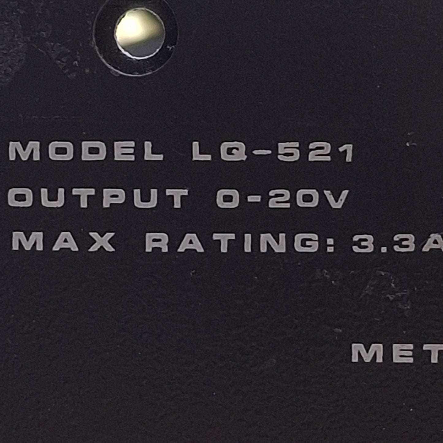 Used Lambda LQ-521 DC Power Supply, 66W, 0-20VDC 0-3.3A Output, 105-132VAC Input