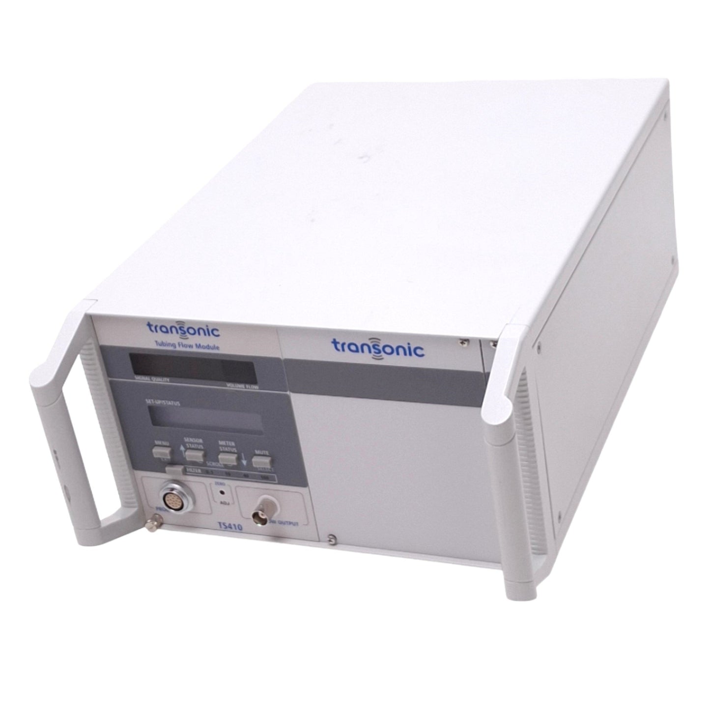 Used Transonic TS410 Tubing Flow Module w/ T402 Console, 0.01-10000mL/min, 100-240VAC