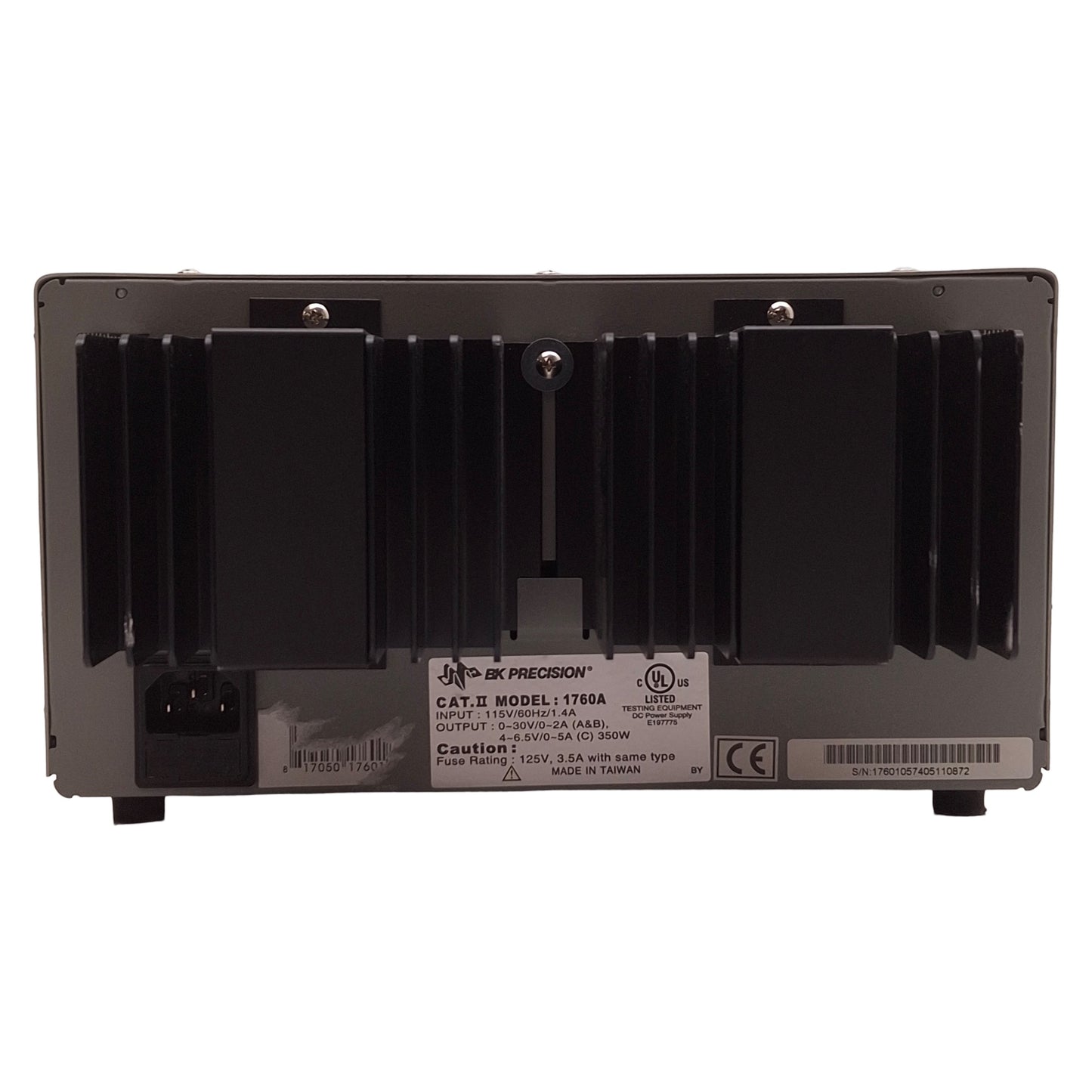 Used BK Precision 1760A Triple Output DC Power Supply 350W, Two 4-Digit LED, 115VAC