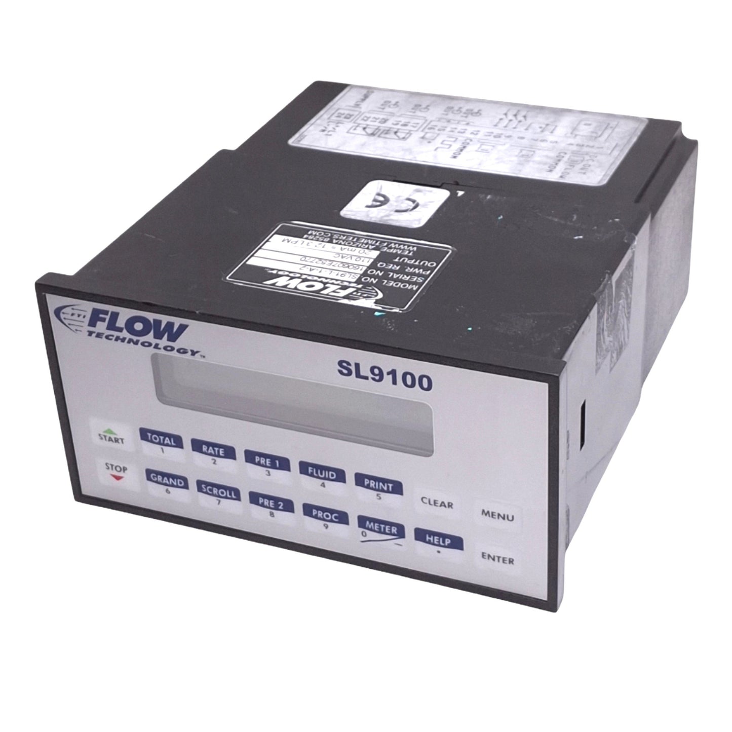 Used Flow Technology SL91-L-1-A-2 Flow Computer, 20mA 12.3Lpm, 110VAC, RS232