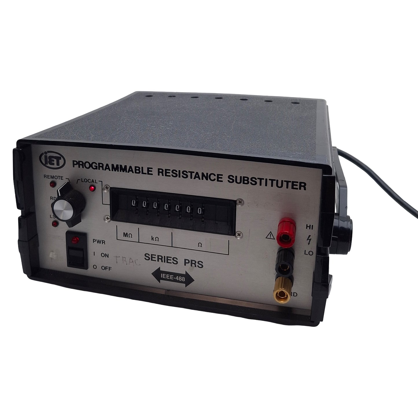 Used IET PRS-201-IEEE Programmable Resistance Substituter, 0 to 9,999,999Ω, IEEE-488