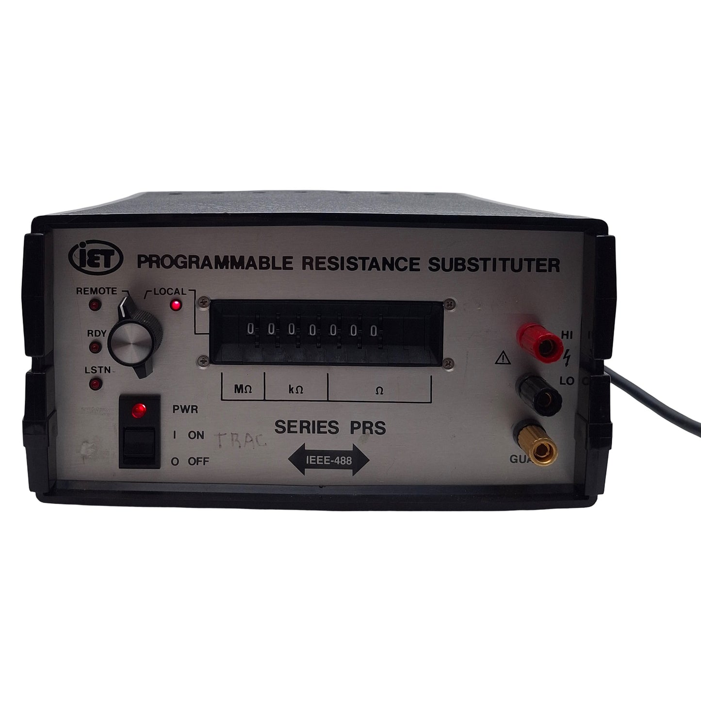 Used IET PRS-201-IEEE Programmable Resistance Substituter, 0 to 9,999,999Ω, IEEE-488