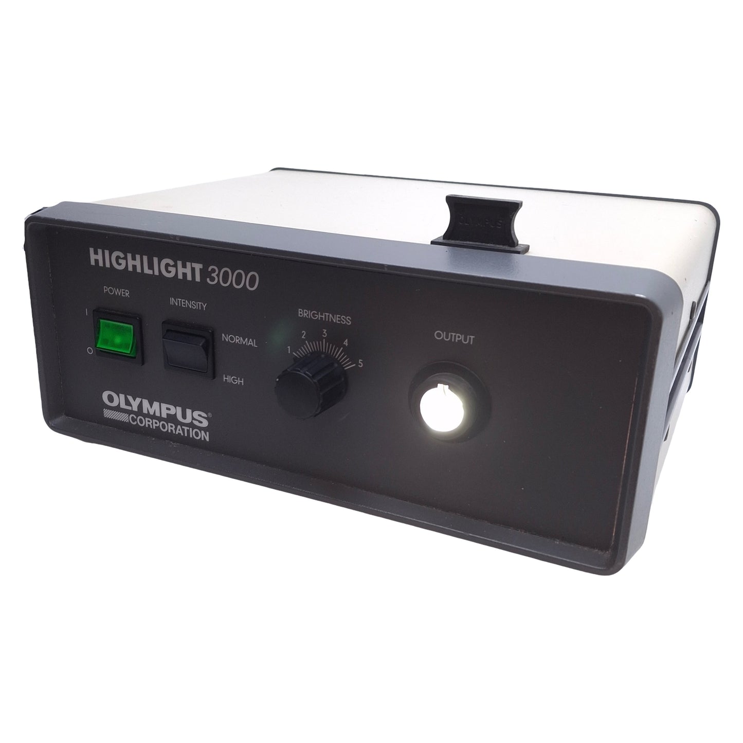 Used Olympus Highlight 3000 Fiber Optic Light Source 175W, 121VAC 2A, ø15mm Output