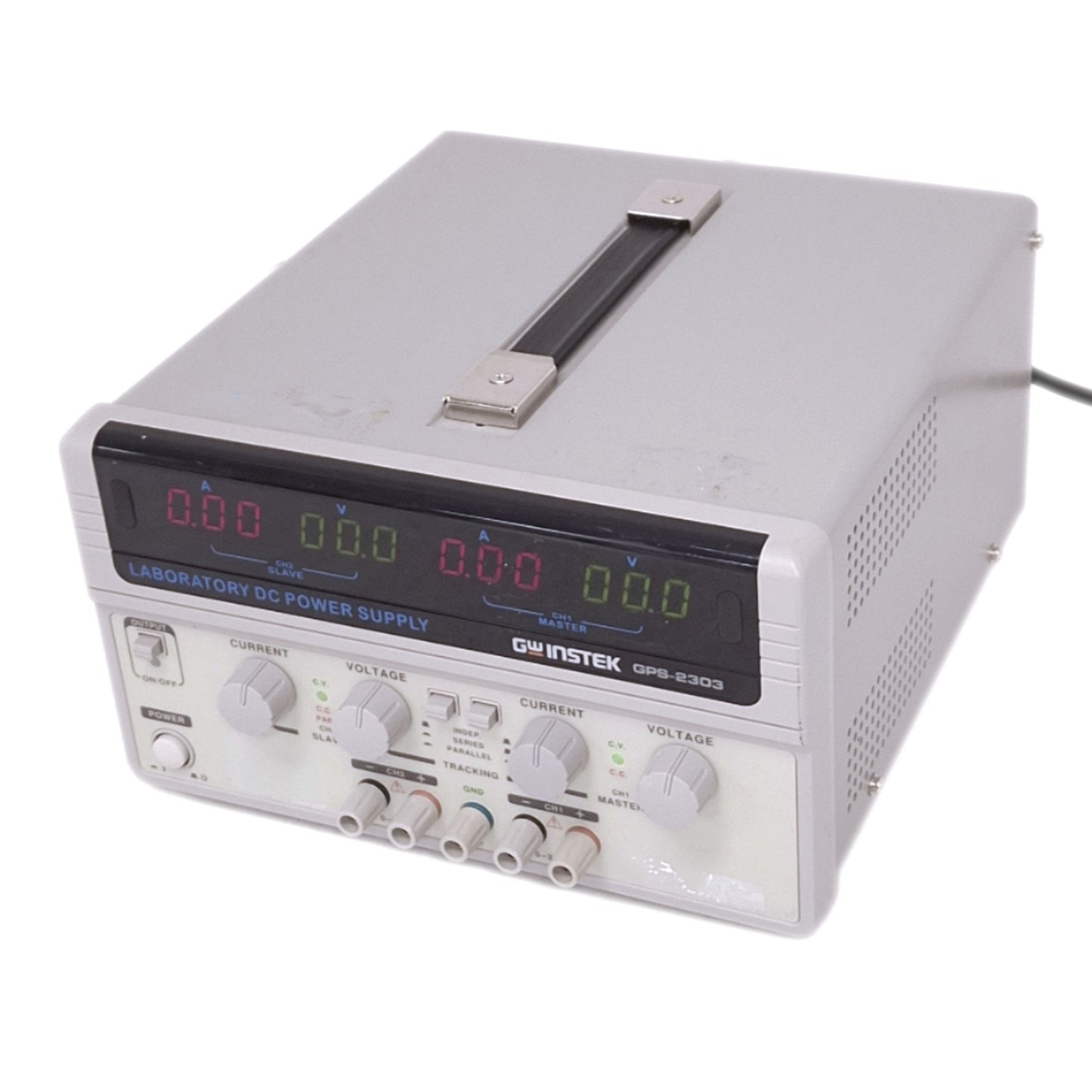 Used GW Instek GPS-2303 Laboratory DC Power Supply, 2-Channel 30V 3A, 180W Max