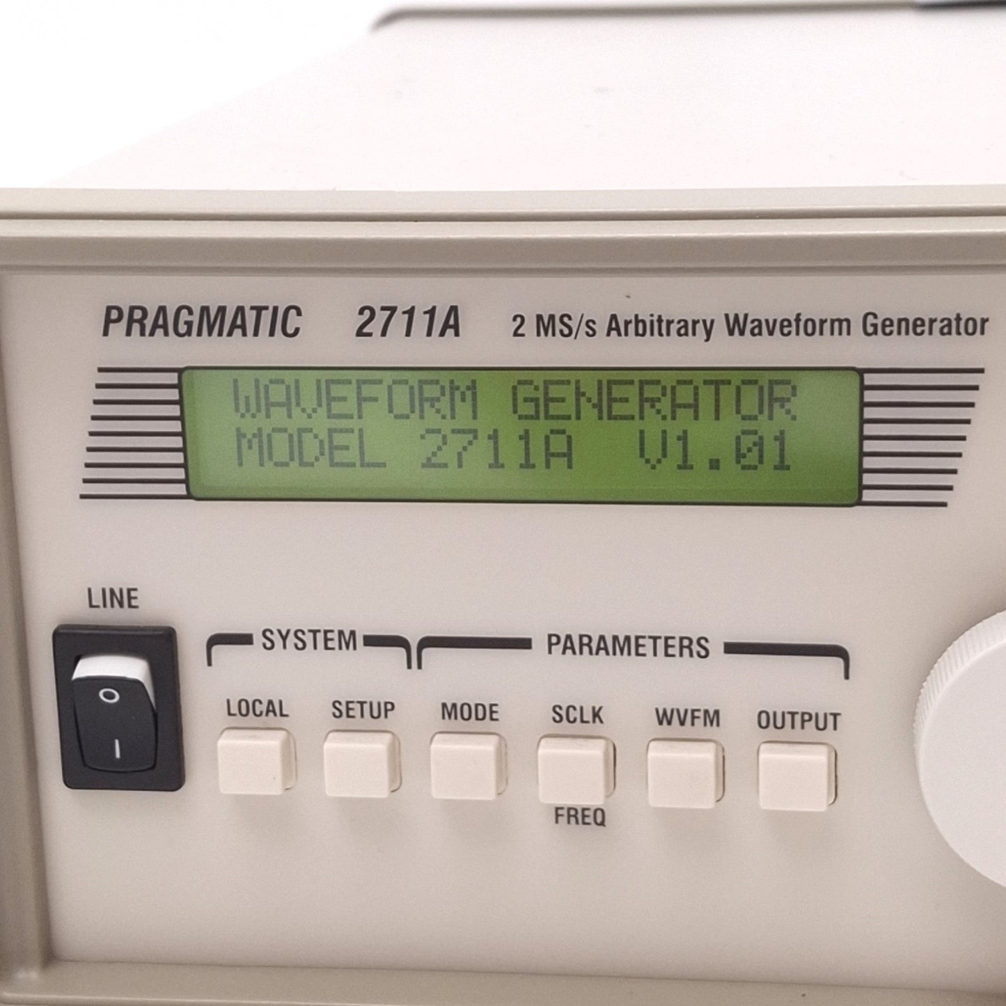 Used Pragmatic 2711A Arbitrary Waveform Generator, 2MS/s, 0.1Hz-2MHz, 100-240VAC