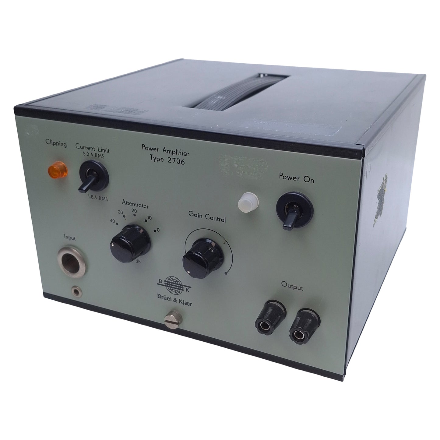 Used Bruel and Kjaer 2706 Power Amplifier 75VA Out, 5A/1.5A, 0-40dB Attenuator