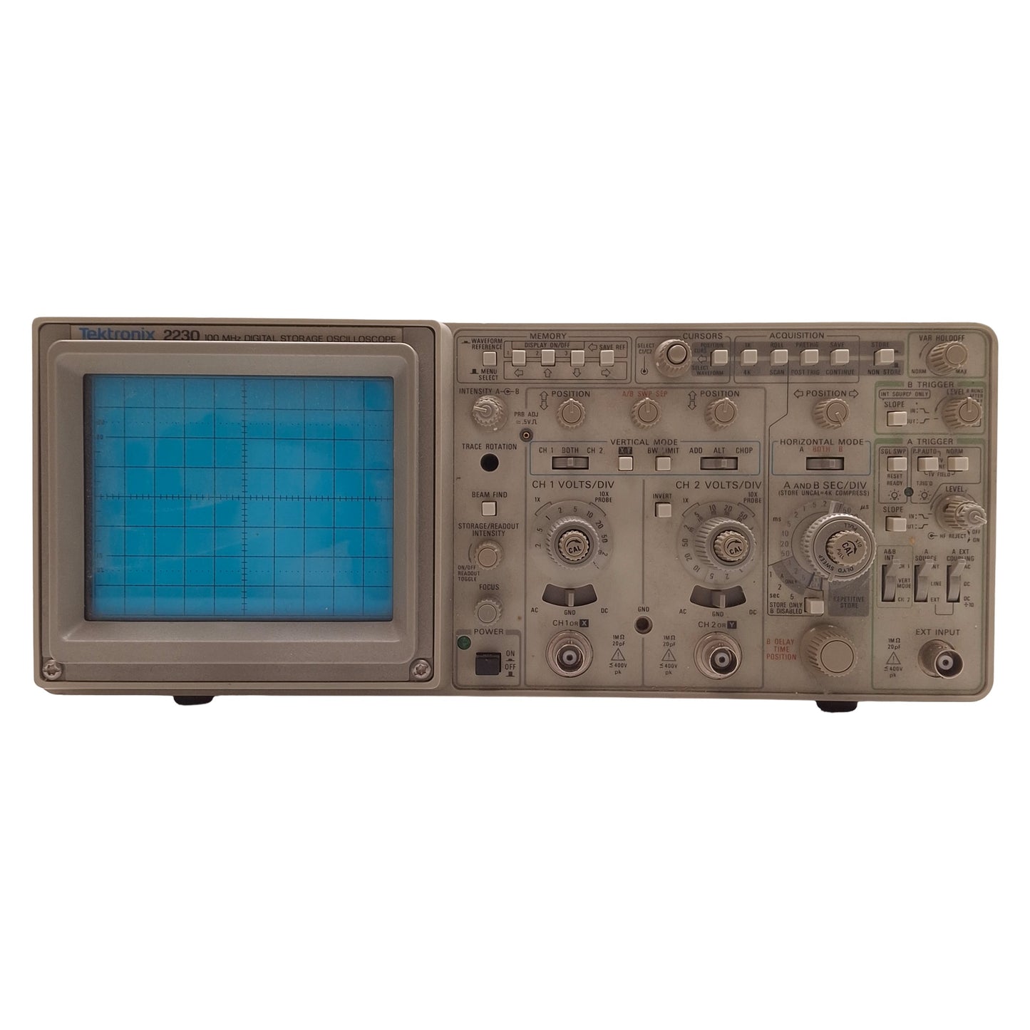 Used Tektronix 2230 Digital Storage Oscilloscope 2-Channel, 100MHz, 2mV-5V/div