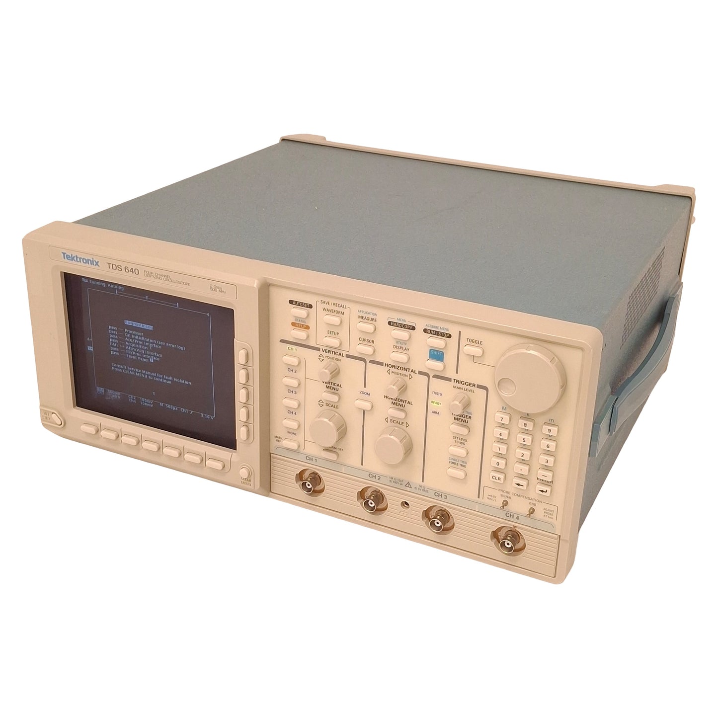 Used Tektronix TDS640 Digitizing Oscilloscope 4-Channel, 500Mhz, 2GS/s, 90-250VAC