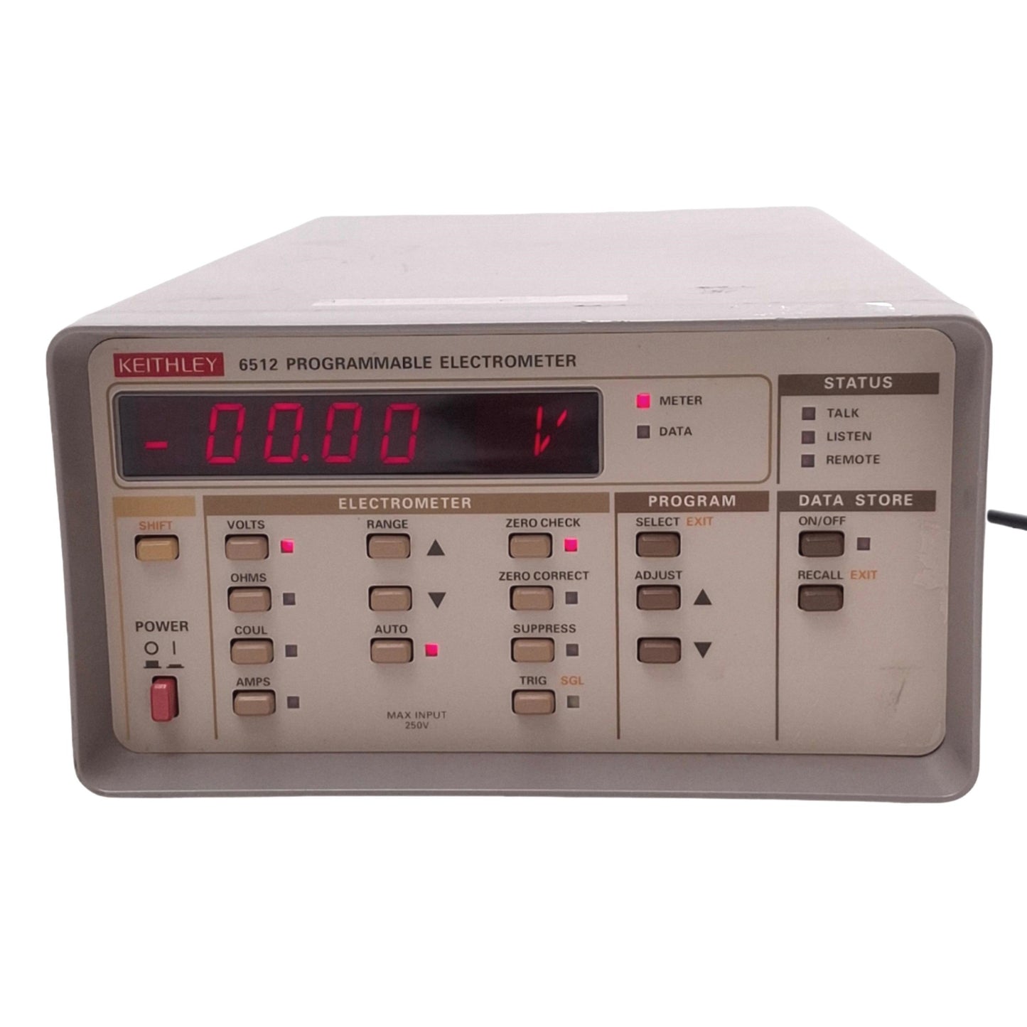 Used Keithley 6512 Programmable Electrometer, 4-1/2 Digit, 10μV-200V, 0.1fA-20mA