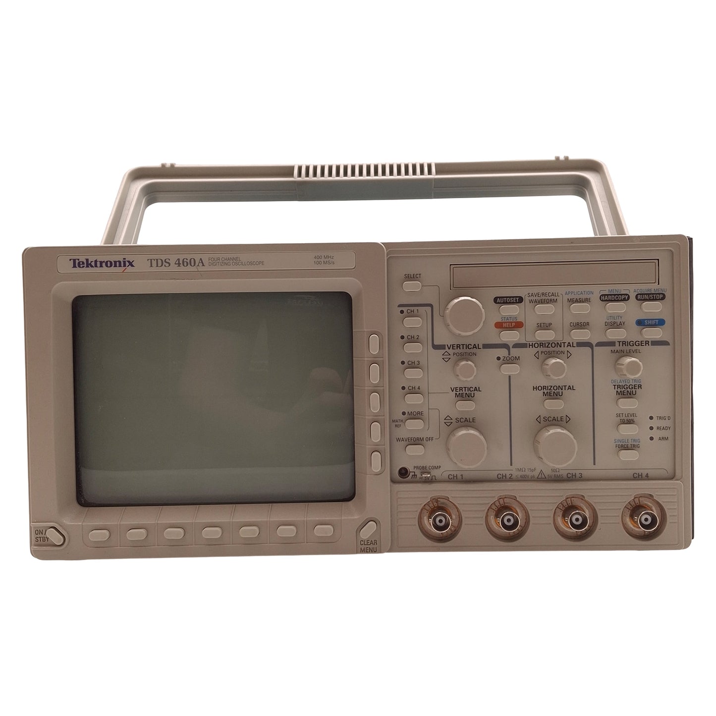Used Tektronix TDS460A Digitizing Oscilloscope 4-Channel, 400MH/z, 100MS/s, 90-250VAC