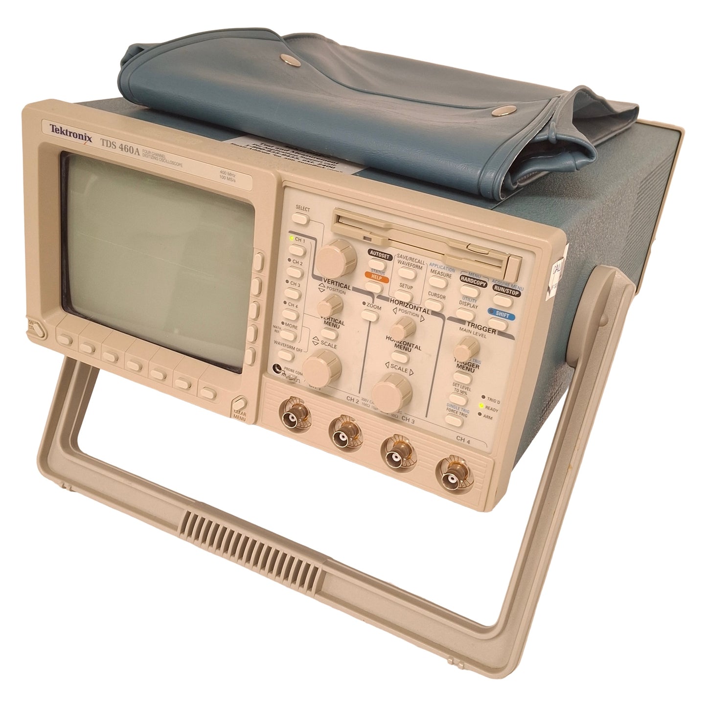 Used Tektronix TDS460A Digitizing Oscilloscope 4-Channel, 400MH/z *Dim Display*