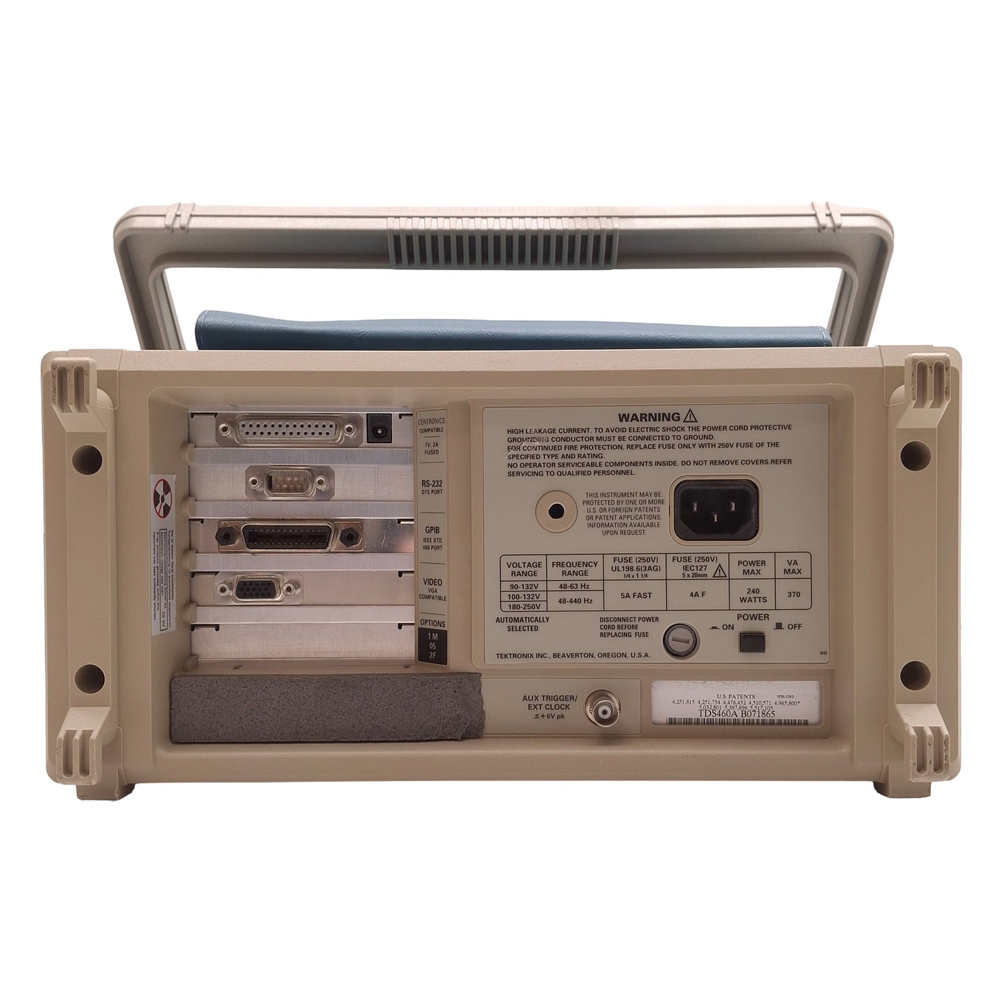 For parts or not working Tektronix TDS460A Digitizing Oscilloscope 4-Channel, 400MH/z *For Parts*