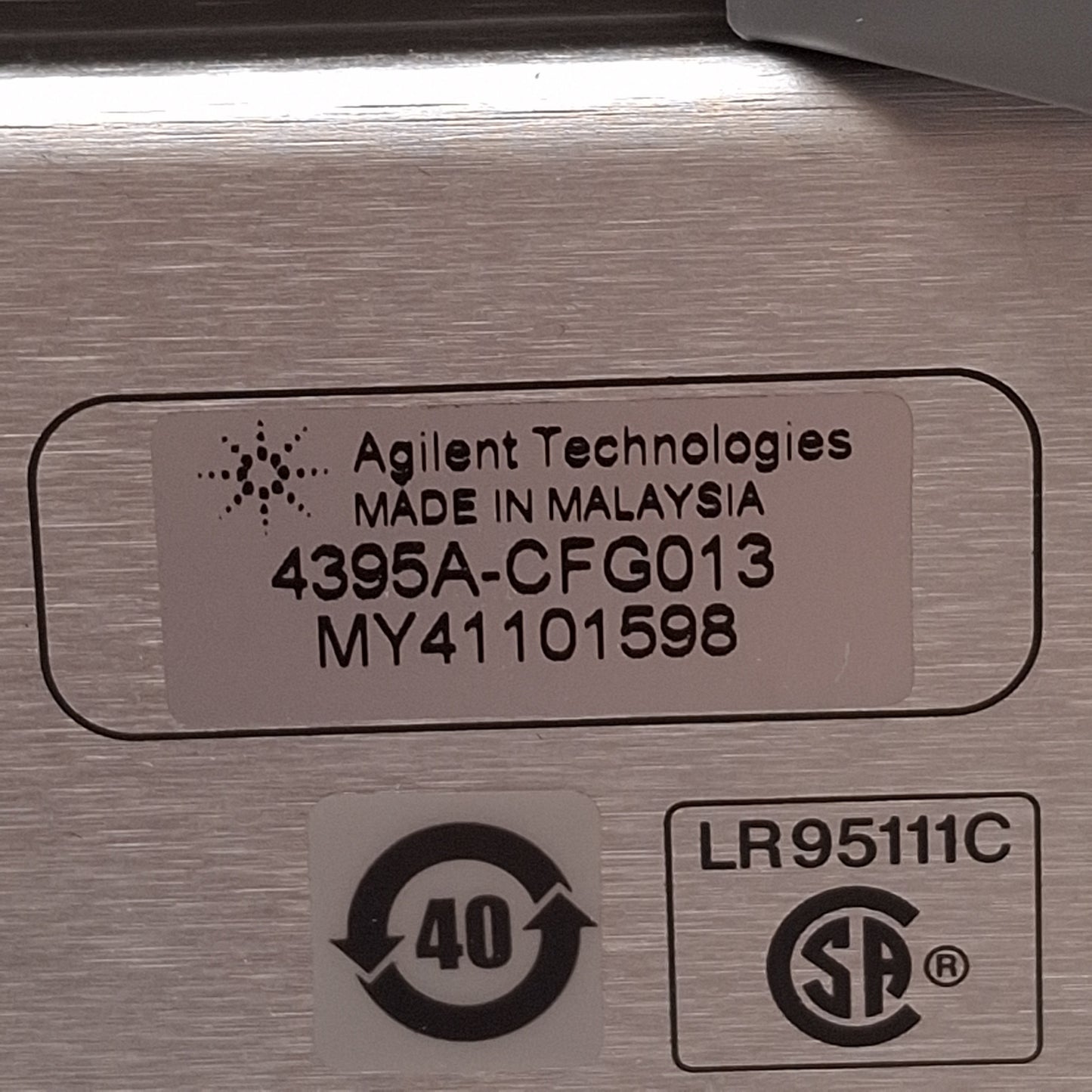 Used Agilent 4395A-CFG013 Network / Spectrum / Impedance Analyzer, 10Hz-500MHz *Foot*