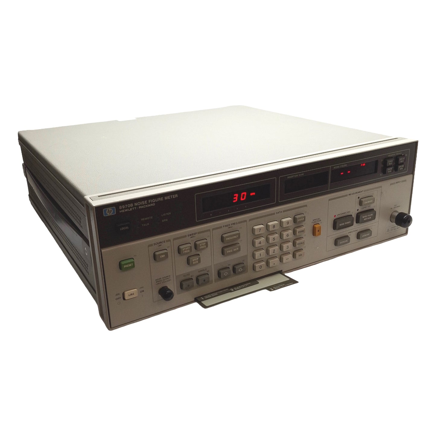 Used Agilent HP 8970B Noise Figure Meter, 10MHz to 1.6GHz, 100-120/220-240VAC