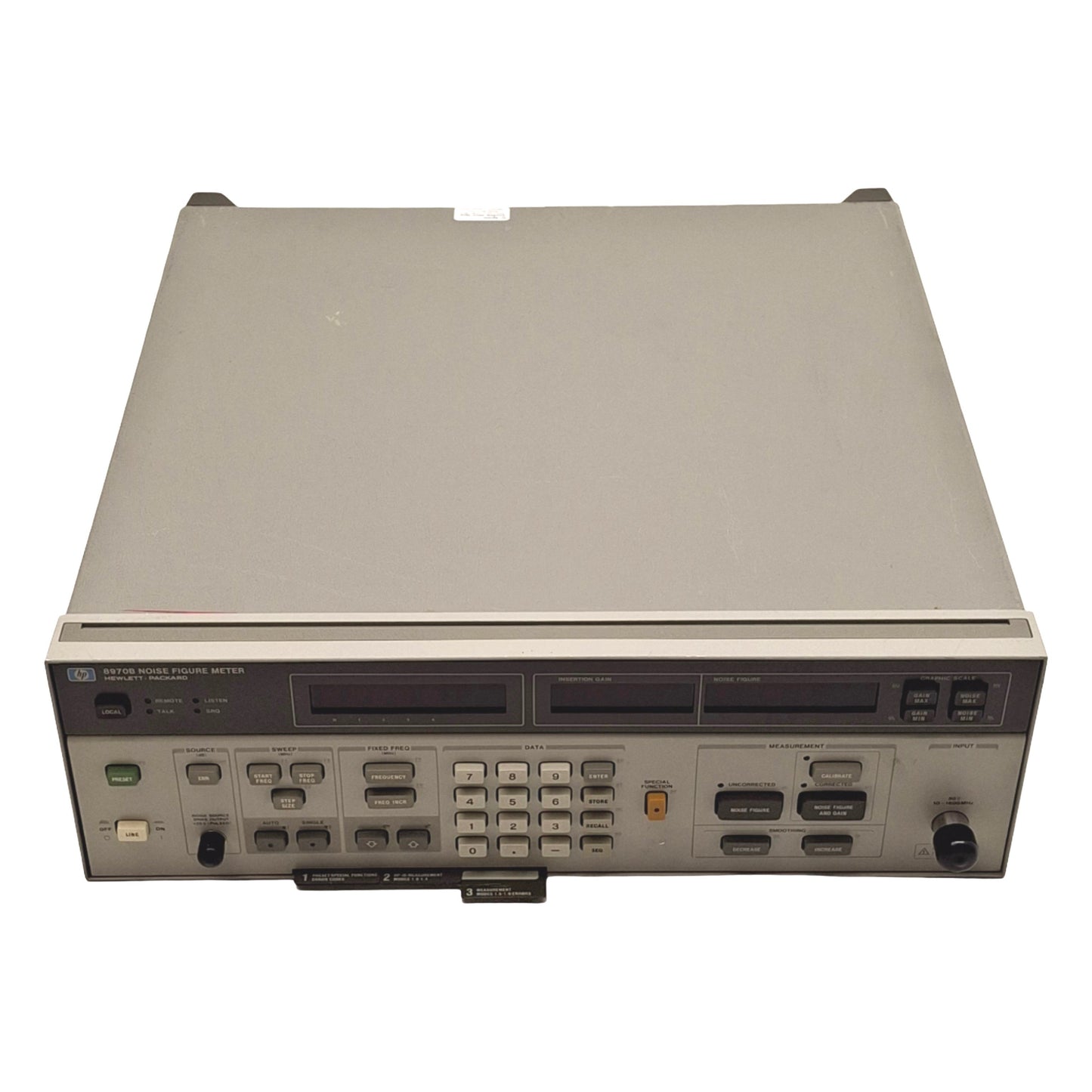 Used Agilent HP 8970B Noise Figure Meter, 10MHz to 1.6GHz, 100-120/220-240VAC