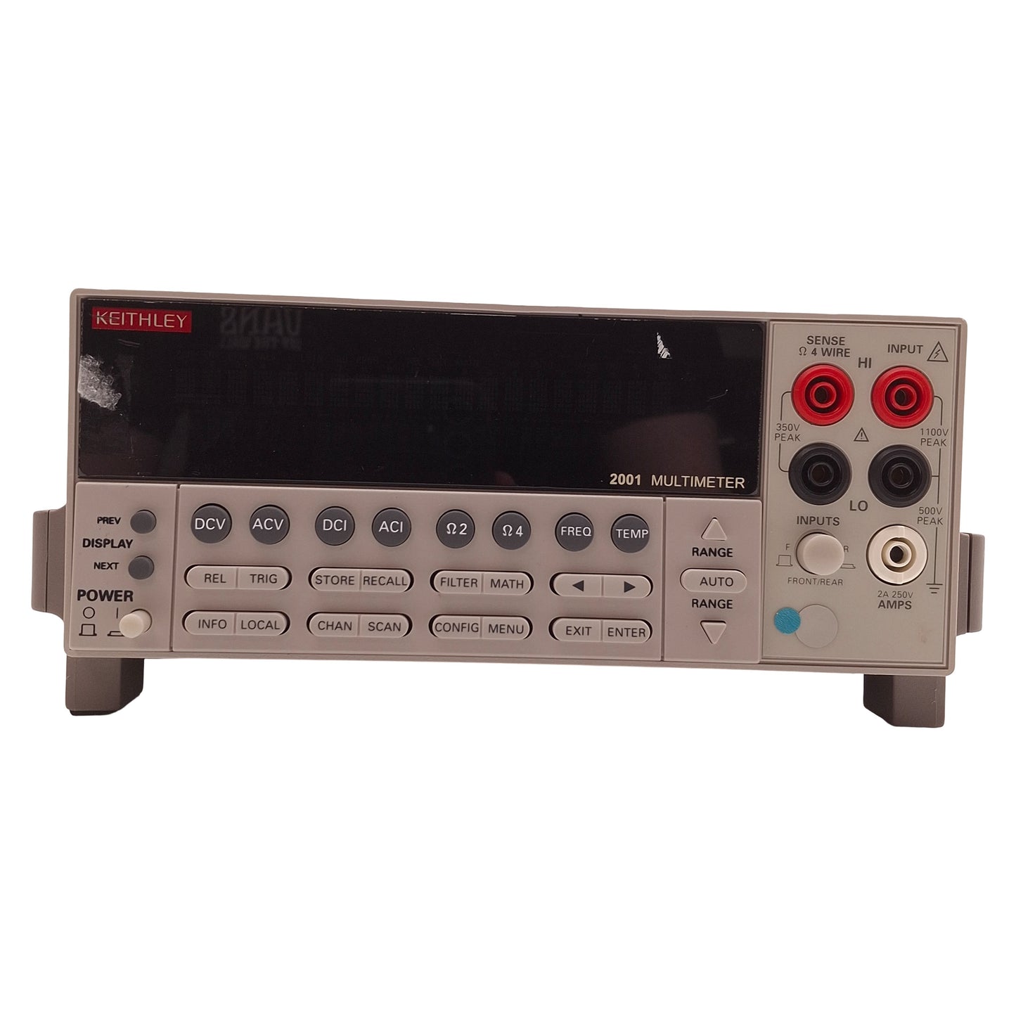 Used Keithley 2001 Multimeter 7-1/2 Digit, 200uA-2A, 1Hz-15MHz, 90-134VAC/180-250VAC