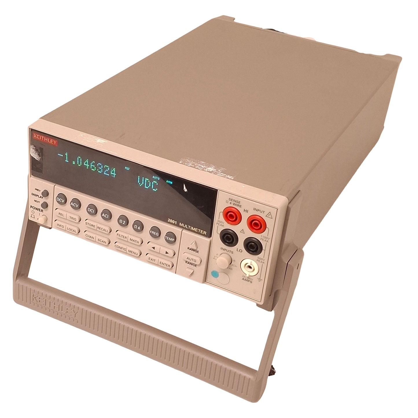 Used Keithley 2001 Multimeter 7-1/2 Digit, 200uA-2A, 1Hz-15MHz, 90-134VAC/180-250VAC