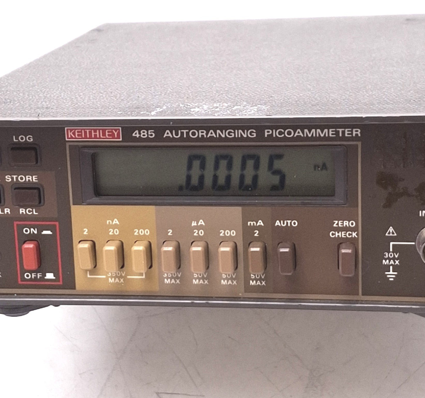Used Keithley 485 Autoranging Picoammeter, 4-1/2 Digit, 2nA-2mA, 100-240VAC