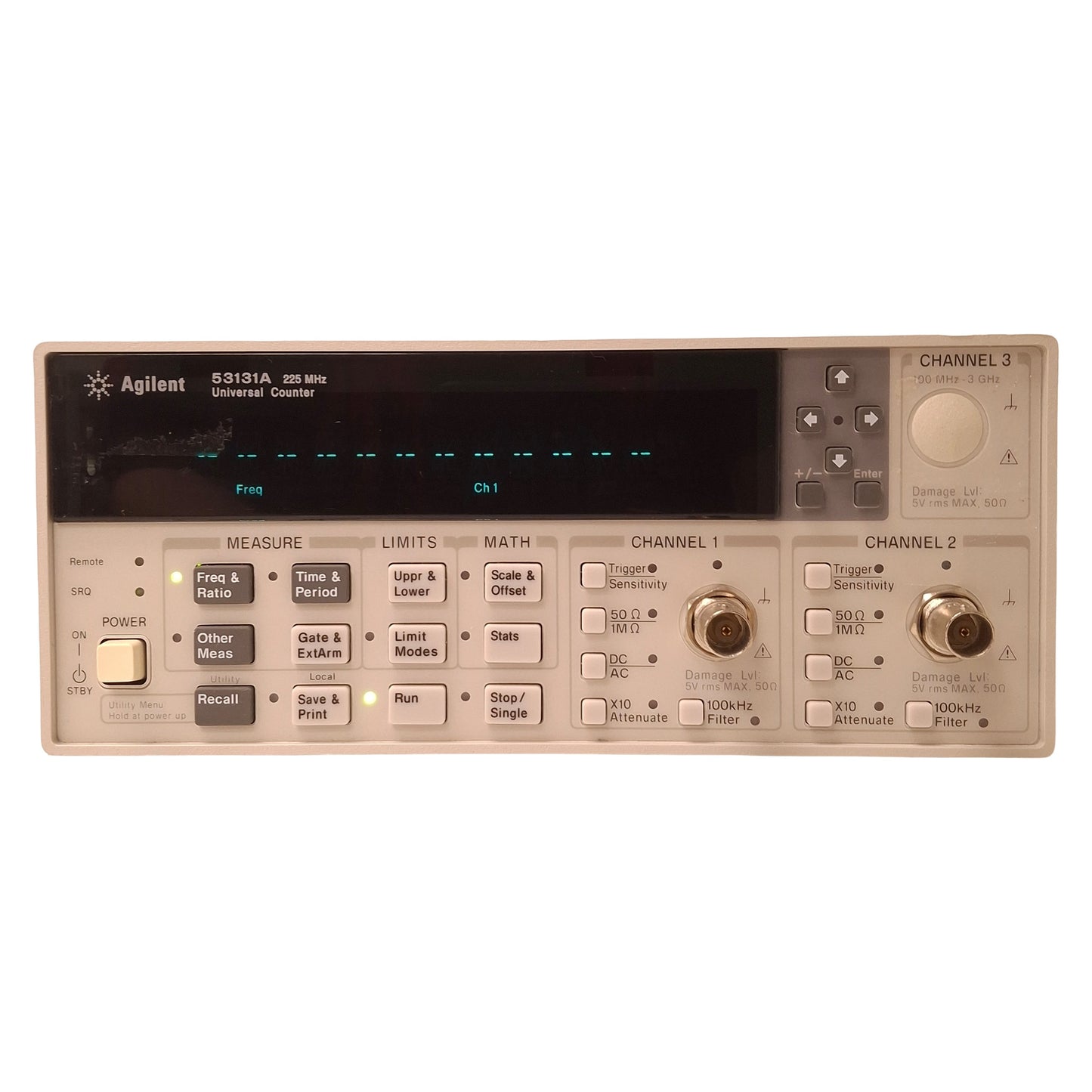 Used Agilent 53131A Universal Frequency Counter 2-Channel, 10 digit/s, DC-225MHz