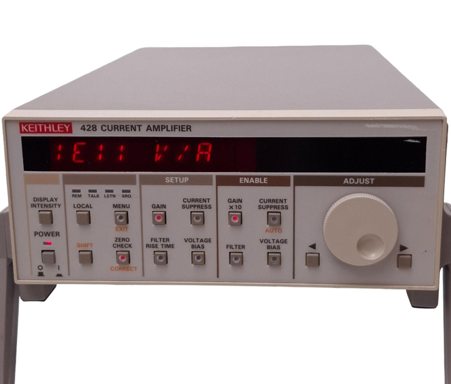 Used Keithley 428-PROG Current Amplifier, 10³ to 10¹¹V/A Max, 0-175kHz, 120VAC In