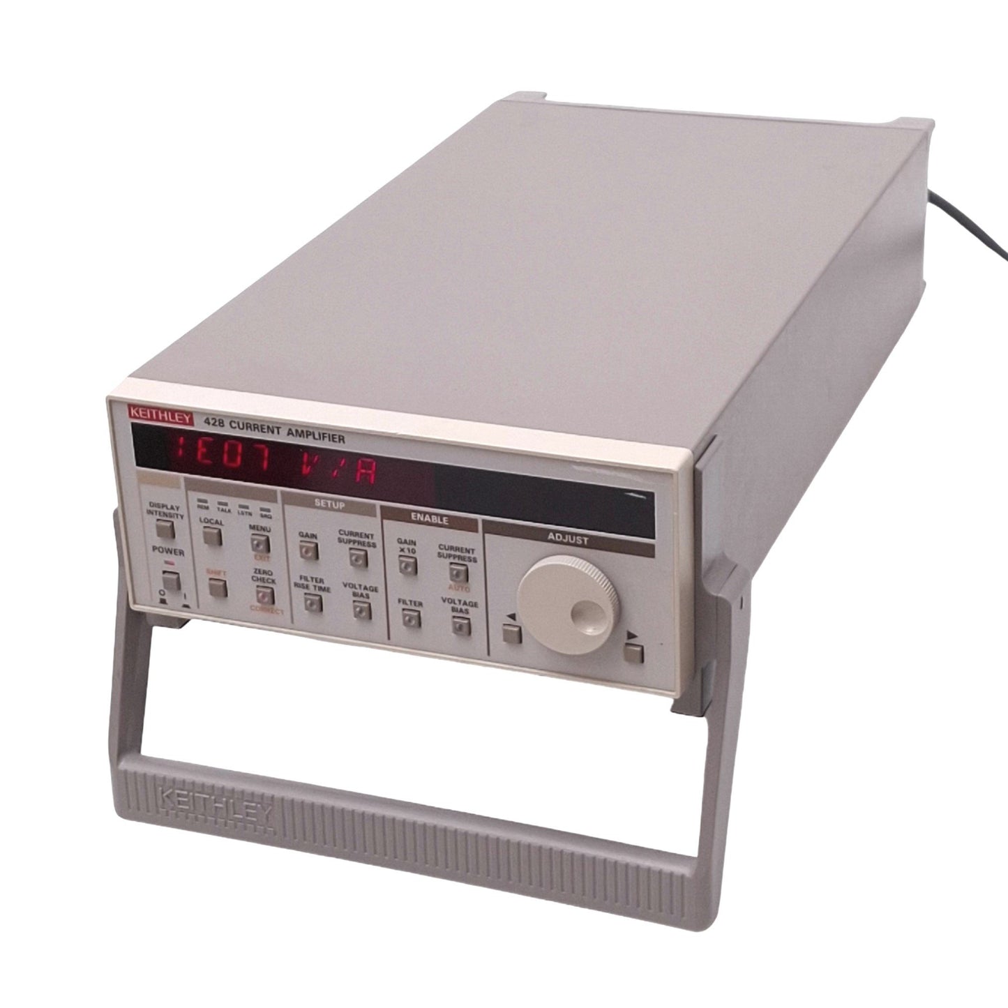 Used Keithley 428-PROG Current Amplifier, 10³ to 10¹¹V/A Max, 0-175kHz, 120VAC In
