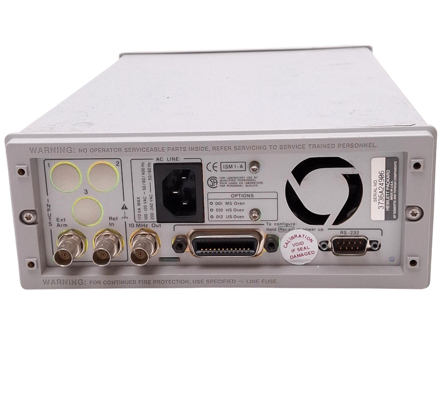 Used HP 53131A Universal Counter, 225MHz 2-Channel, 10digit/s, GPIB RS232, 100-240VAC