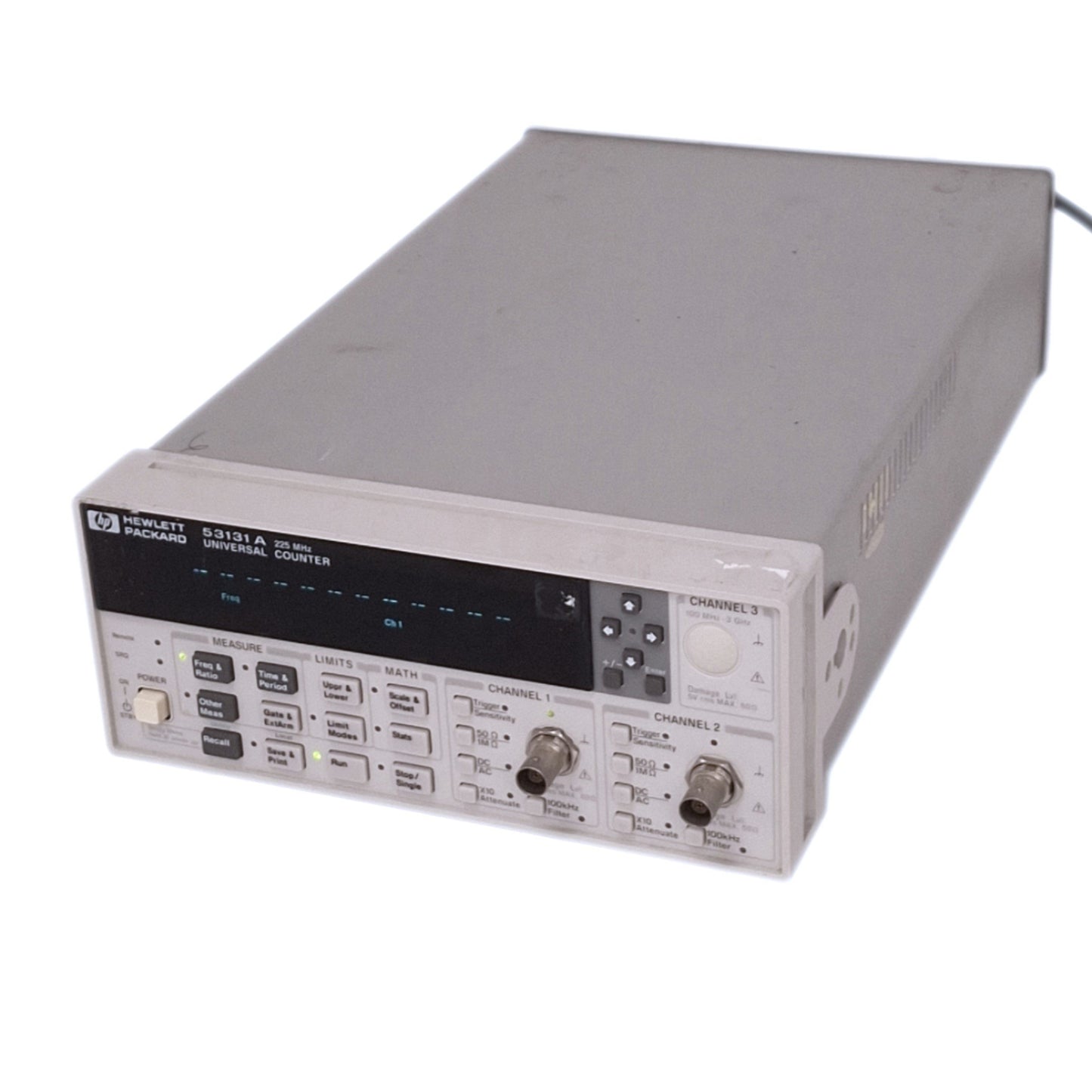 Used HP 53131A Universal Counter, 225MHz 2-Channel, 10digit/s, GPIB RS232, 100-240VAC