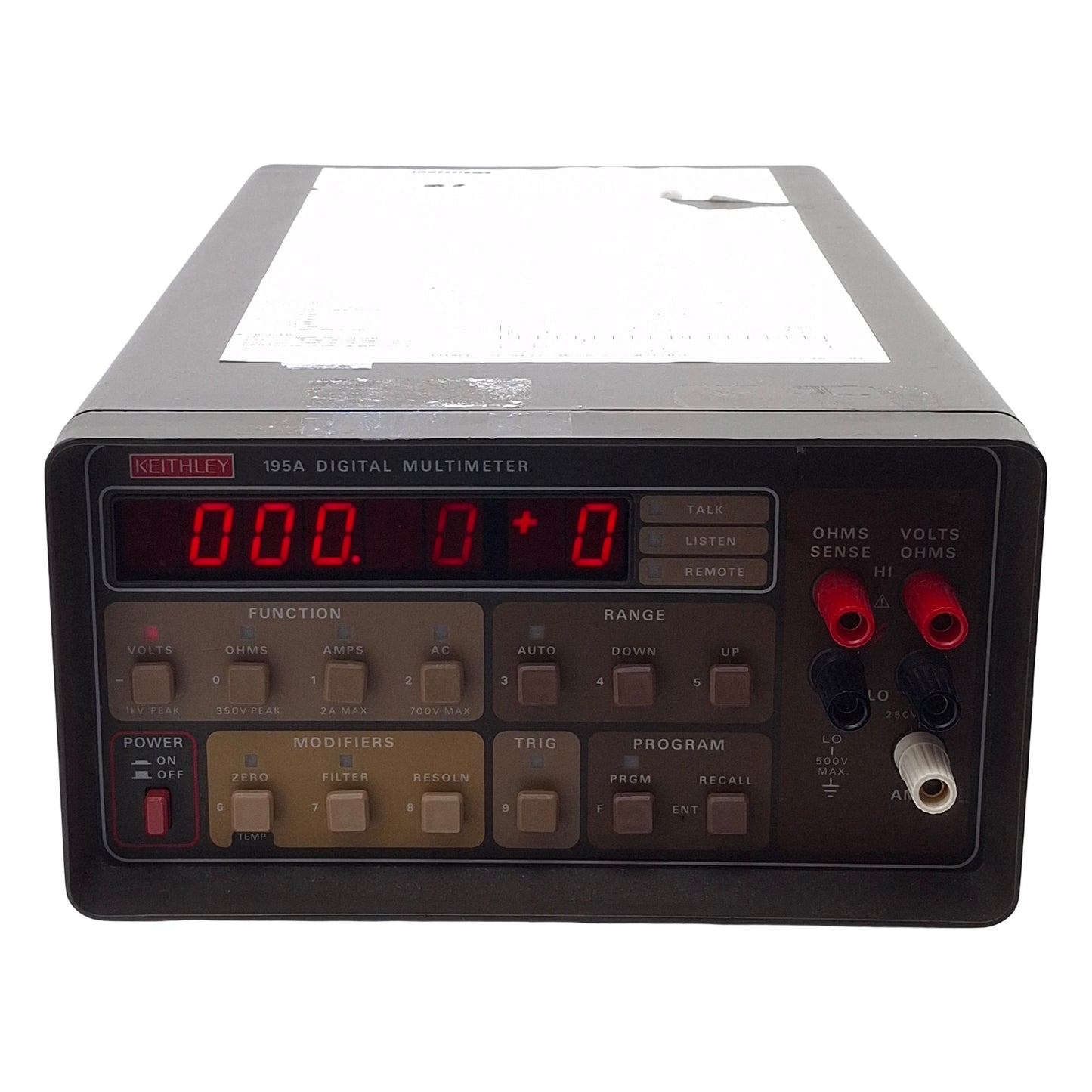 Used Keithley 195A Digital Multimeter, 5-1/2 Digit, 20µ-2A, 20mV-1000VDC/200mV-700VAC
