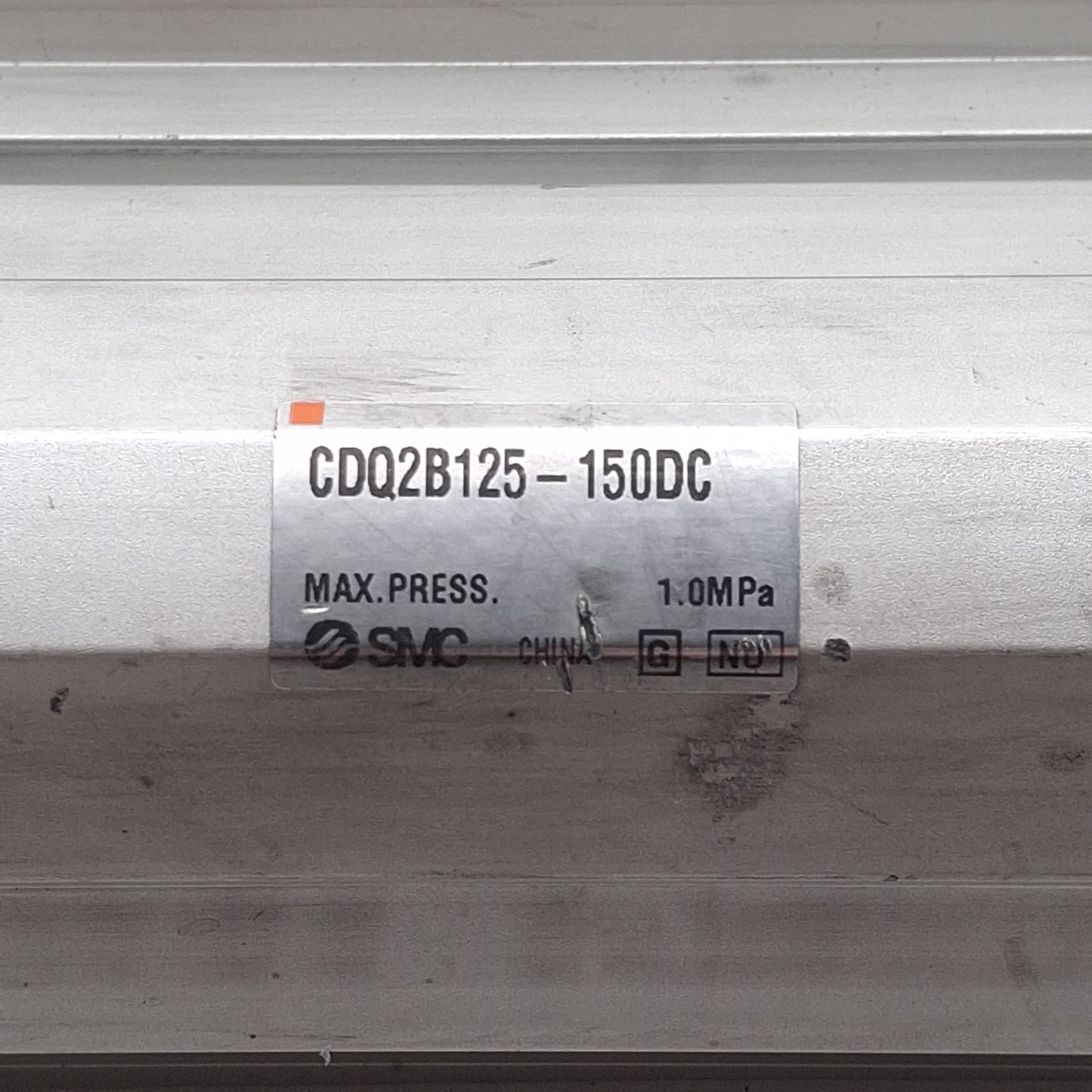 Used SMC CDQ2B125-150DC Compact Cylinder, ø125mm Bore, 150mm Stroke, Rc3/8, 1.0MPa