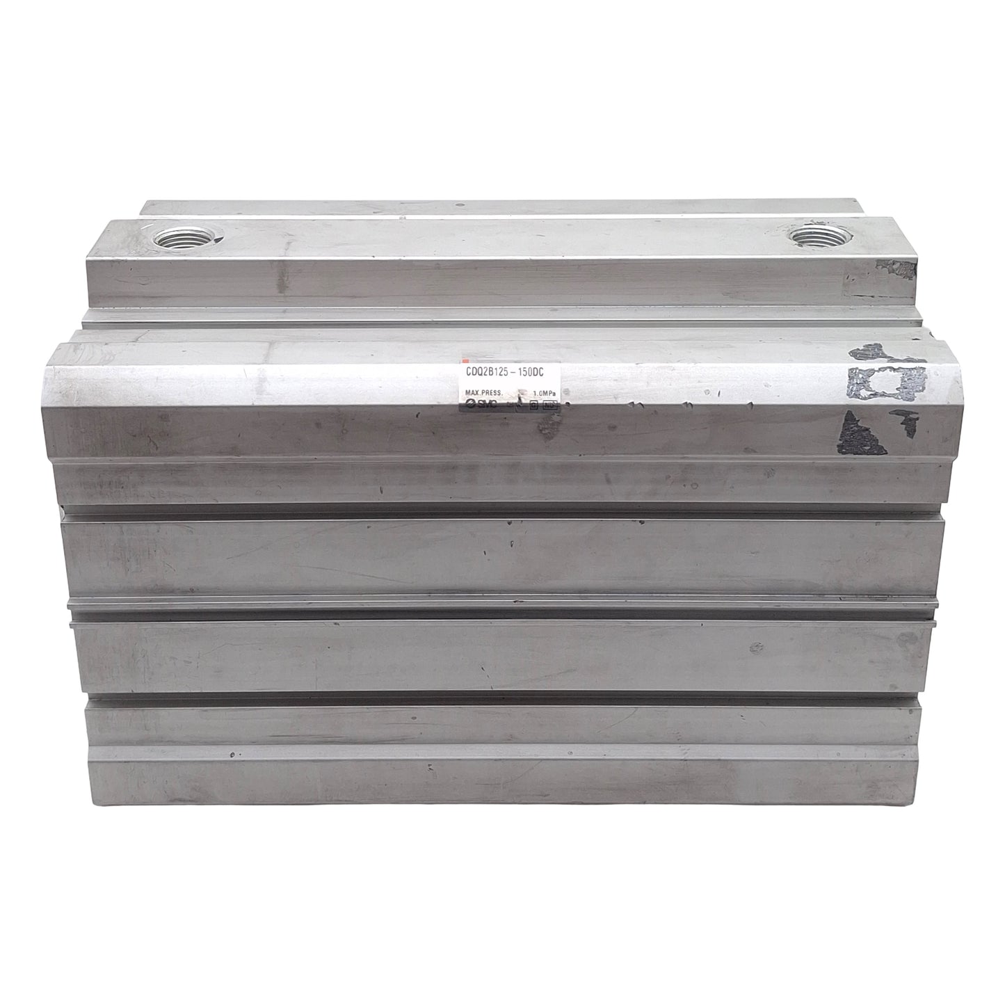 Used SMC CDQ2B125-150DC Compact Cylinder, ø125mm Bore, 150mm Stroke, Rc3/8, 1.0MPa