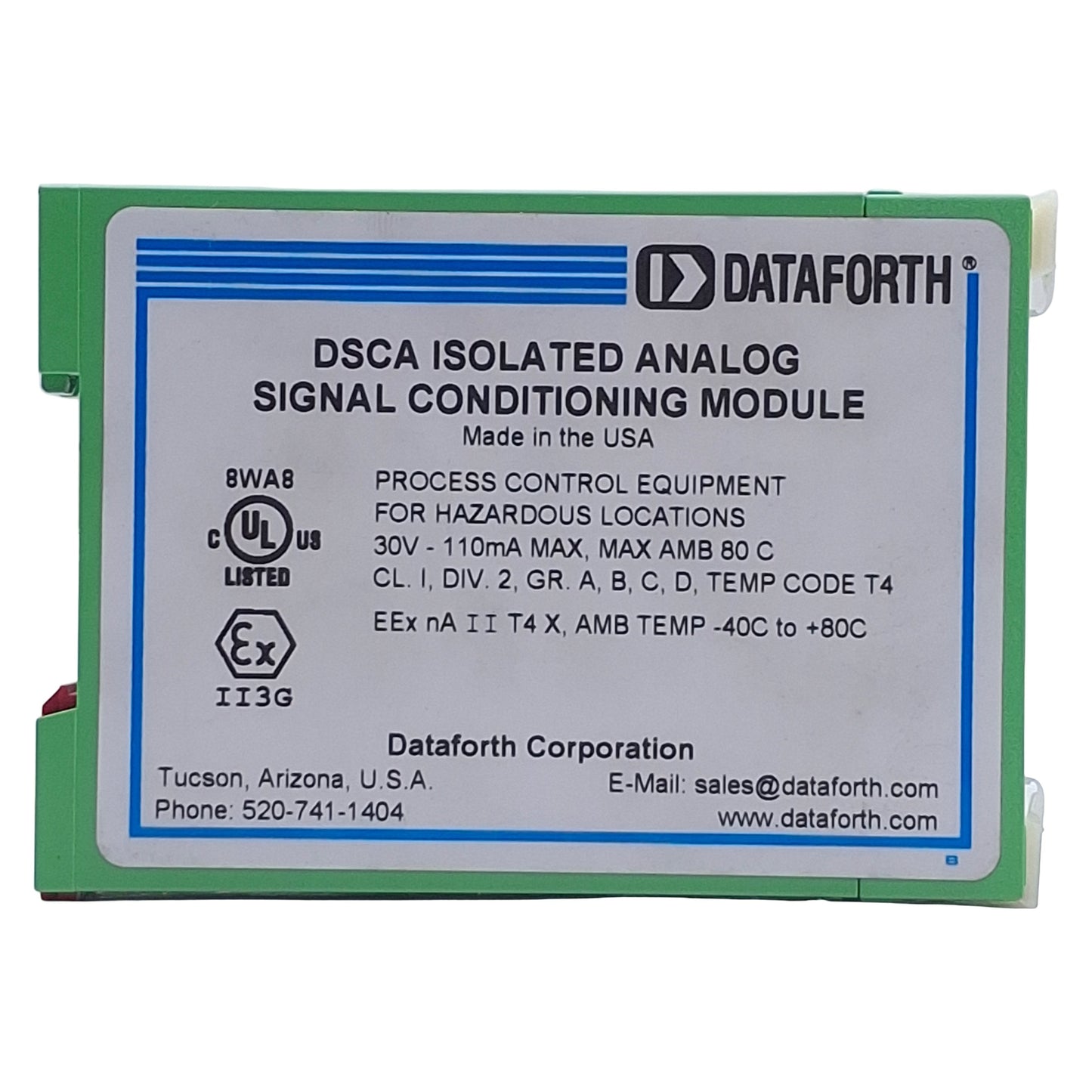 Used Dataforth DSCA31-14 Analog Signal Conditioning Module 15-30VDC, 0-10V Output