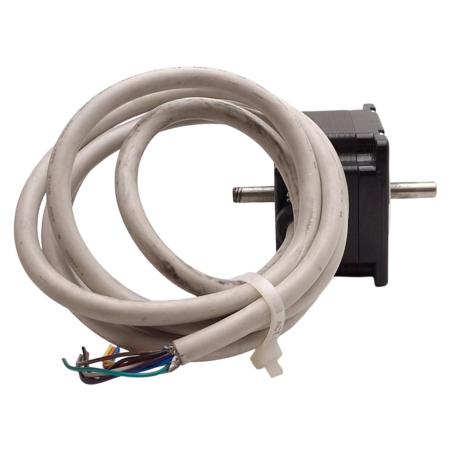 Used Parker HV231-02-10 Stepper Motor, 97oz-in, 1.24A, ø1/4in Double Shaft, NEMA 23
