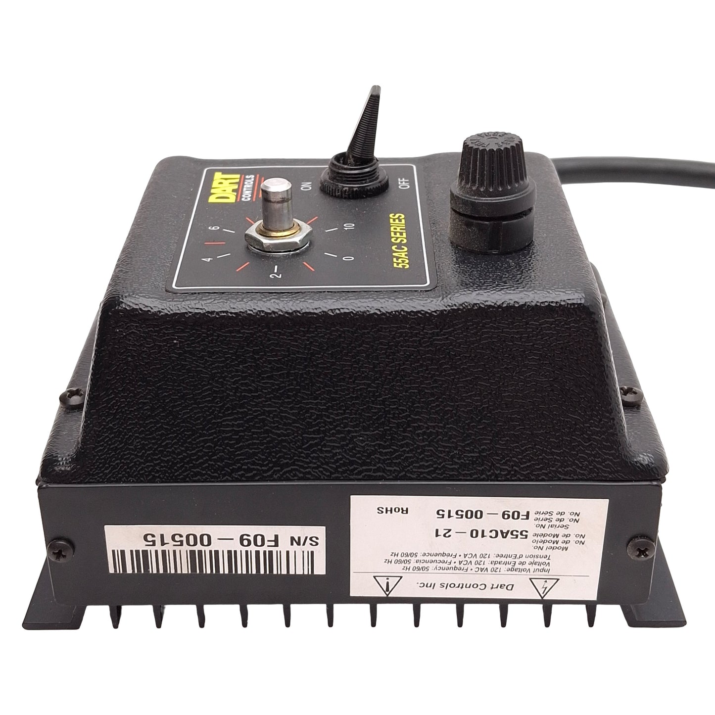 Used Dart Controls 55AC10-21 Triac Variable AC Voltage Supply 0-120VAC 10A, NEMA 5-15