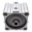 Used SMC NCDQ2B100-25D Compact Cylinder, ø100mm Bore, 25mm Stroke, 3/8in NPT, 145psi