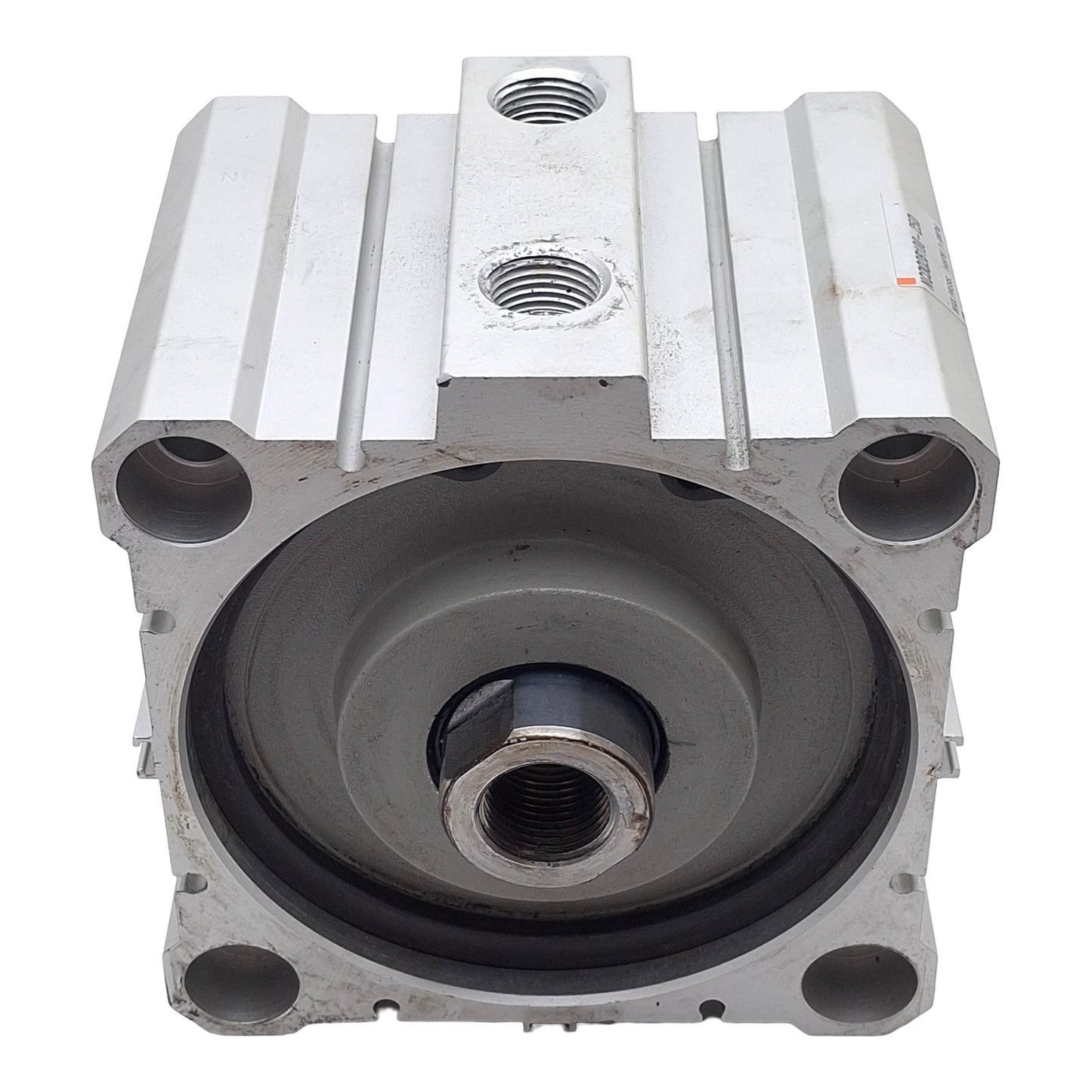 Used SMC NCDQ2B100-25D Compact Cylinder, ø100mm Bore, 25mm Stroke, 3/8in NPT, 145psi