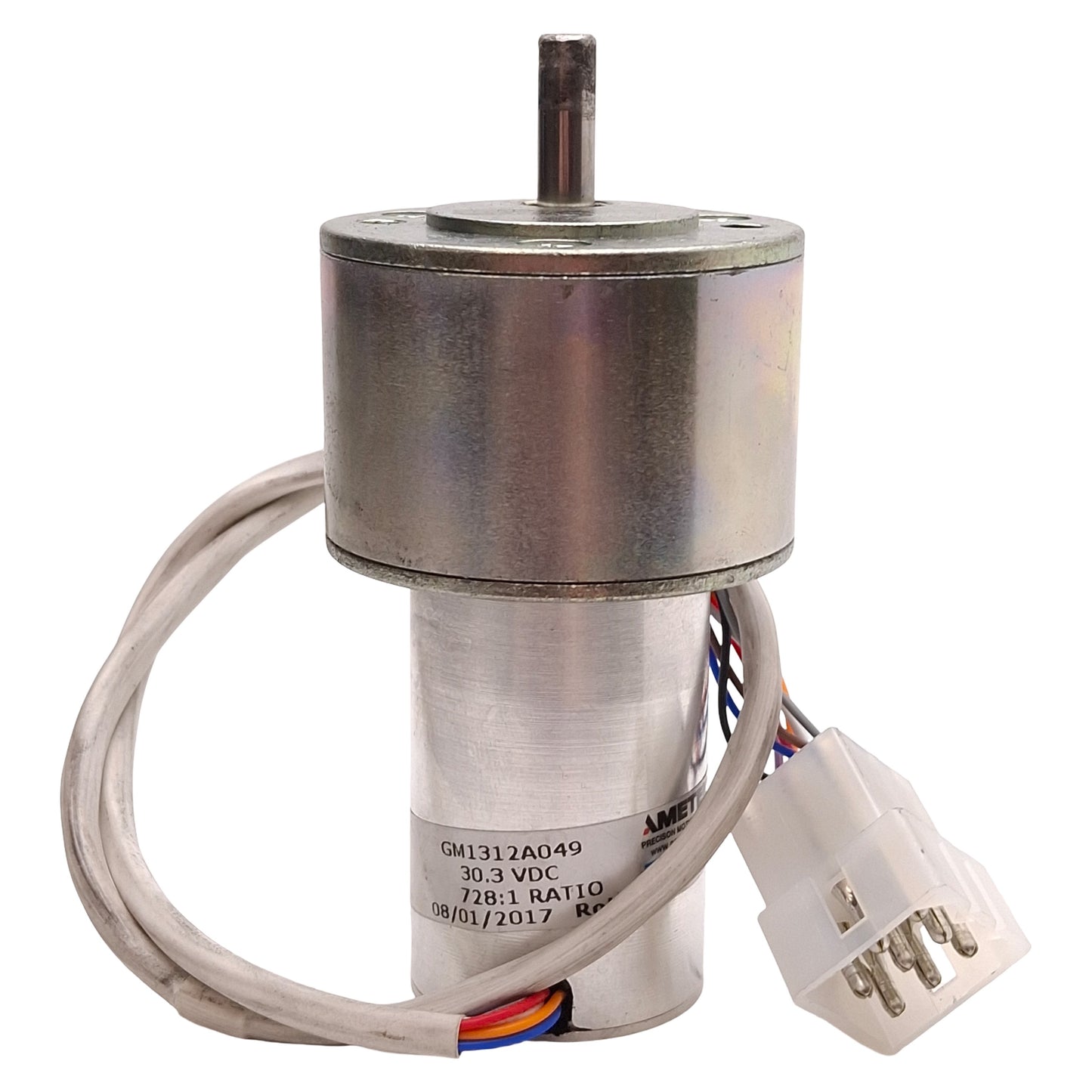 Used AMETEK Pittman GM1312A049 Gearmotor, 728:1, ø1/4in Shaft, 30.3VDC, 8-Wire