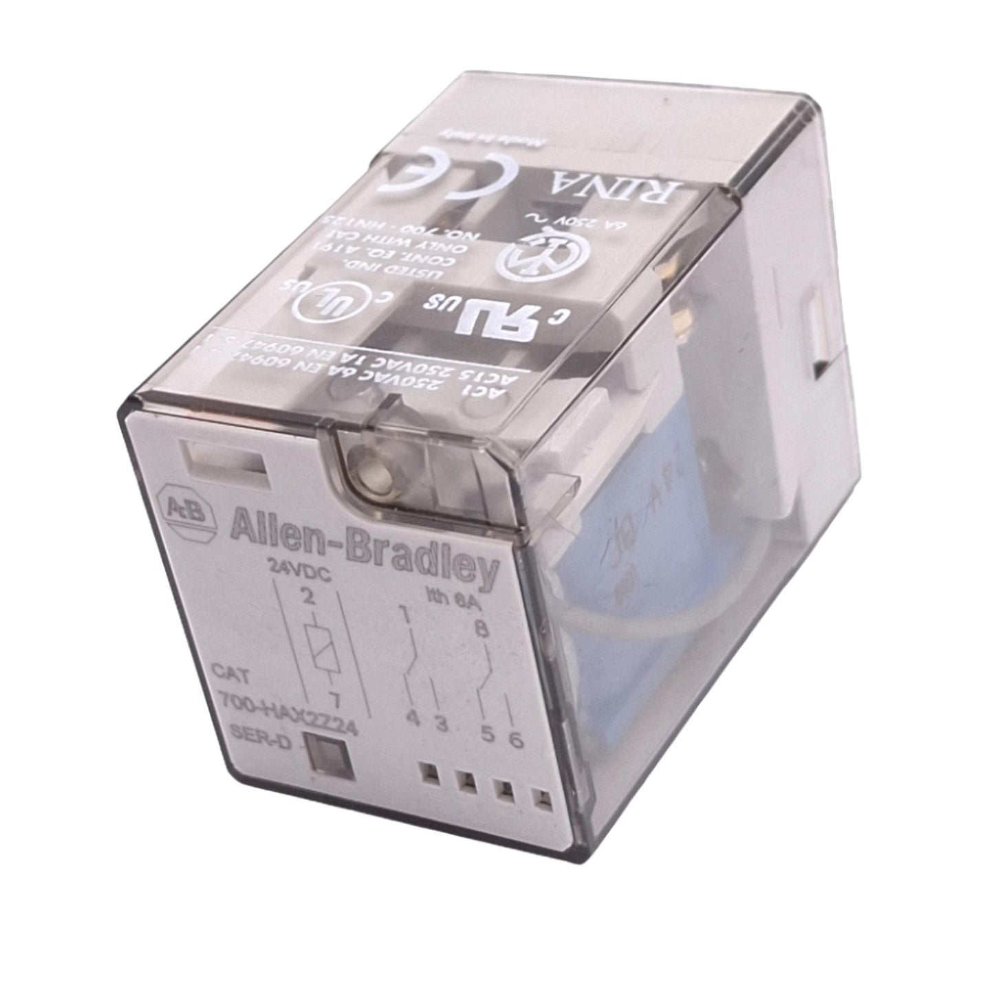 New – Open box Allen Bradley 700-HAX2Z24 Relay, DPDT, 8-Pin Octal, 6A Max, 24VDC Coil