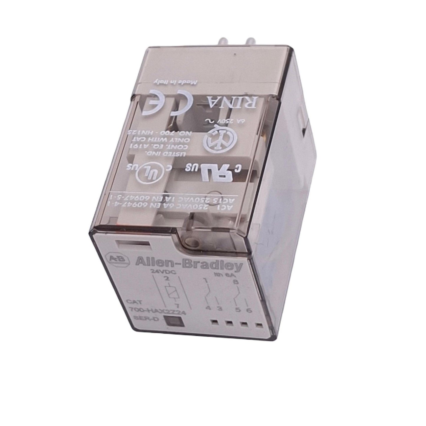 New – Open box Allen Bradley 700-HAX2Z24 Relay, DPDT, 8-Pin Octal, 6A Max, 24VDC Coil