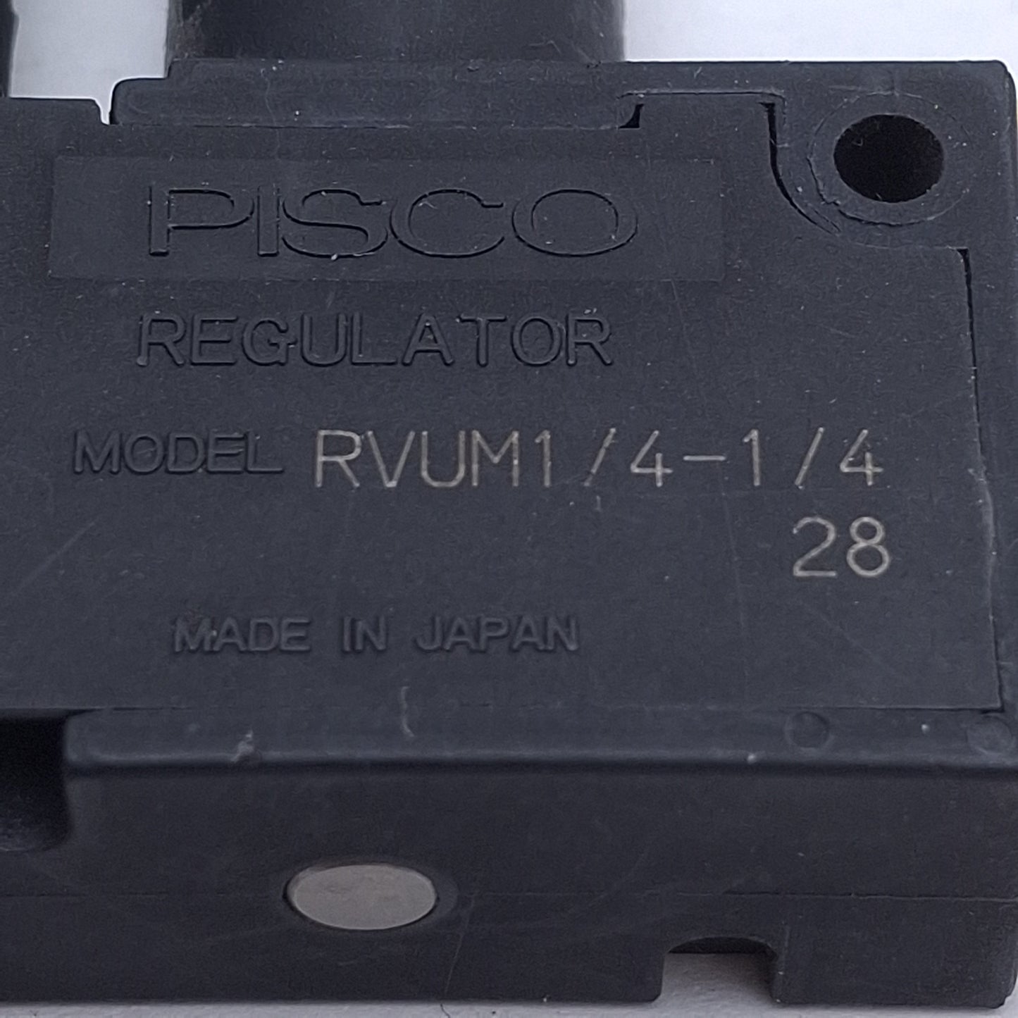 Used Pisco RVUM1/4-1/4 Gauge Union Pressure Regulator Push-In Fittings Ø1/4" 113psi