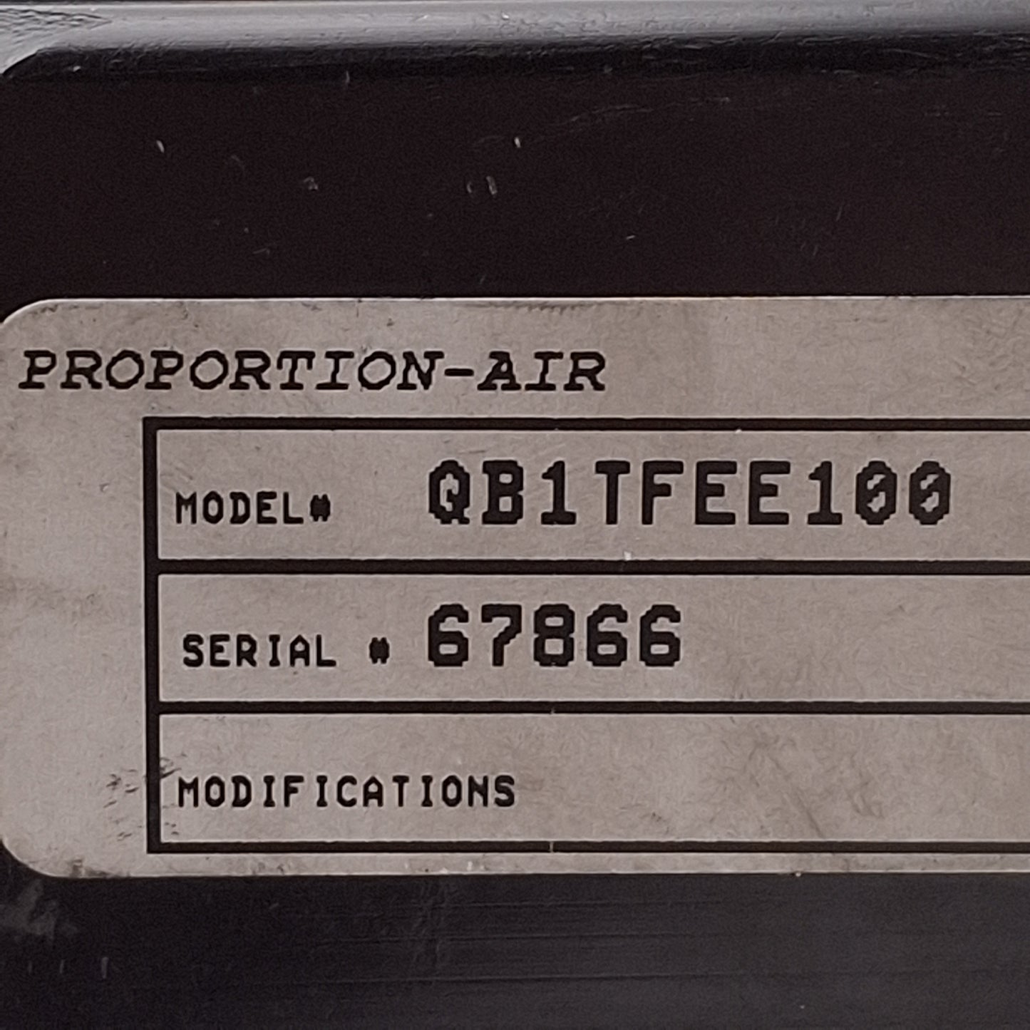Used Proportion Air QB1TFEE100 Electro-Pneumatic Regulator, 100psig 0-10VDC 1/8in NPT