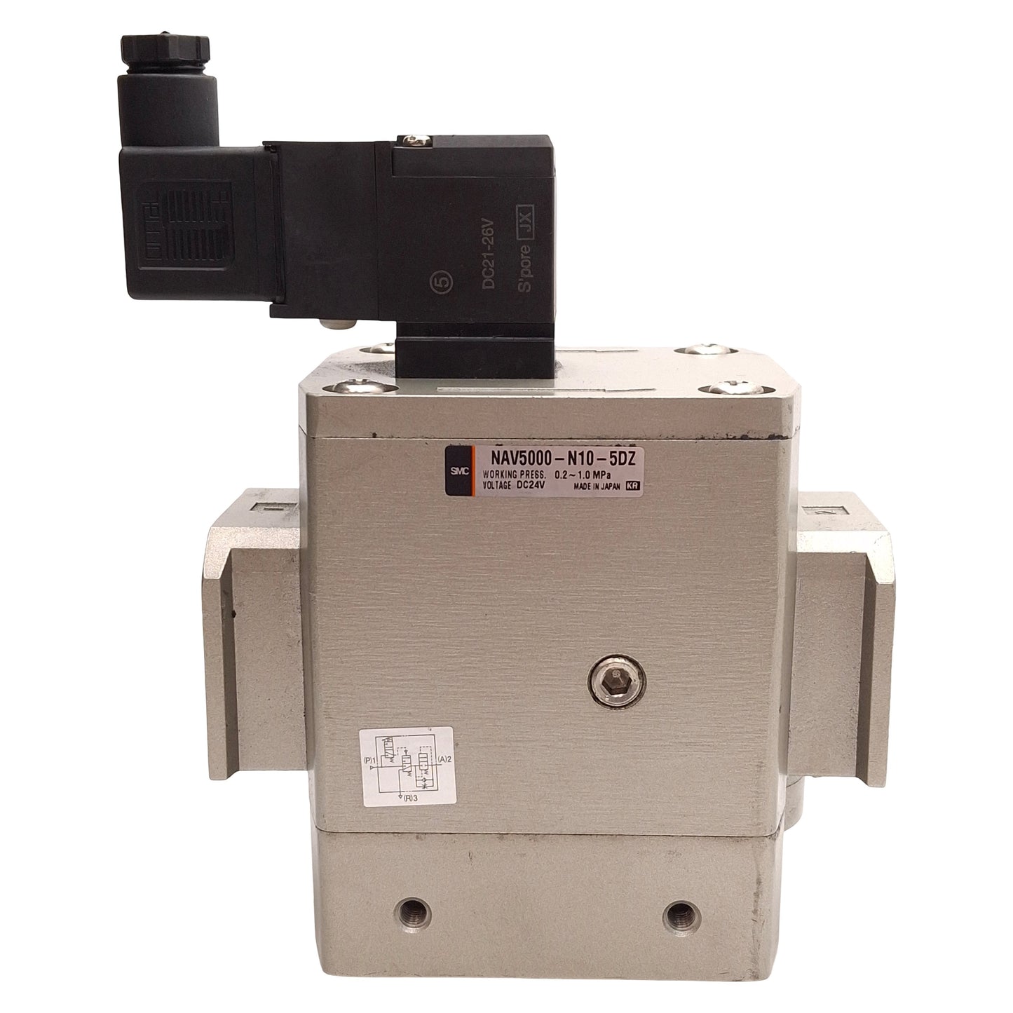 Used SMC NAV5000-N10-Z Pneumatic Soft Start Valve, 0.2-1.0MPa, 1in NPT, 24VDC Coil